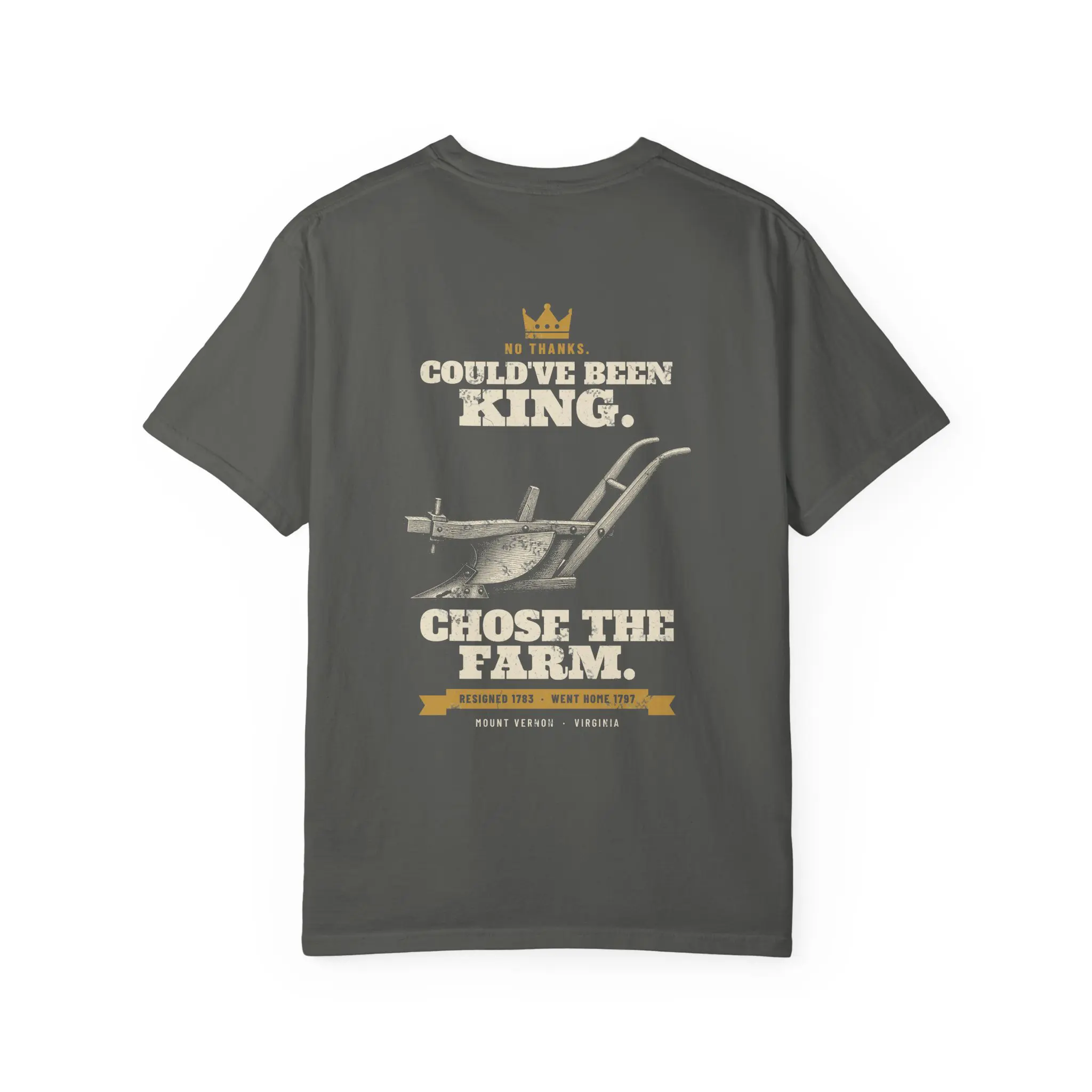 Could Have Been King, Chose the Farm T-Shirt | George Washington Front and Back Tee - Image 6