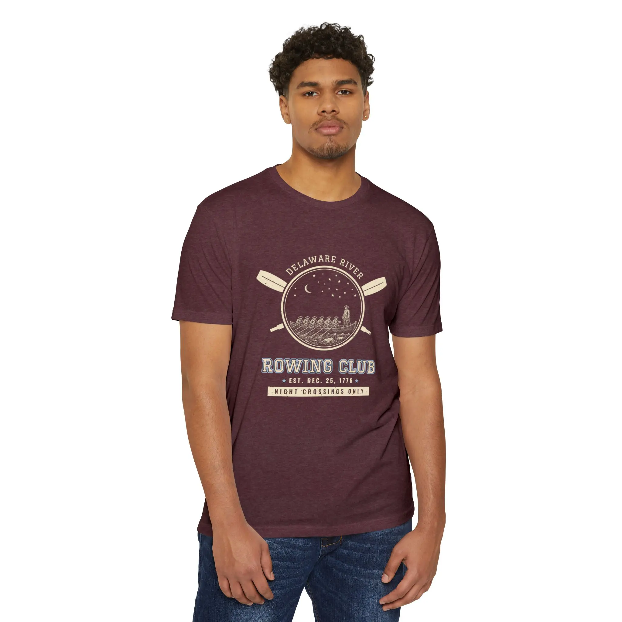 Delaware River Rowing Club T-Shirt | Funny Washington Crossing History Tee - Image 15