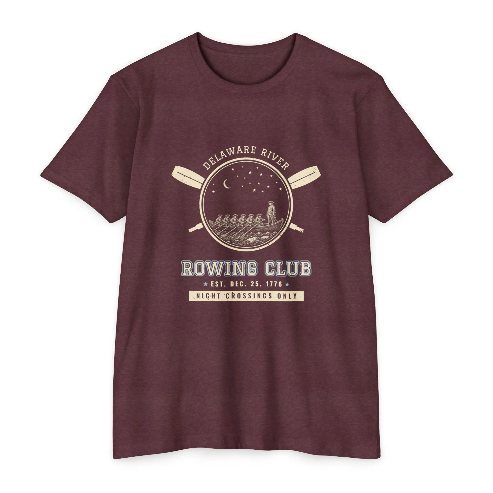 Delaware River Rowing Club T-Shirt | Funny Washington Crossing History Tee - Image 13