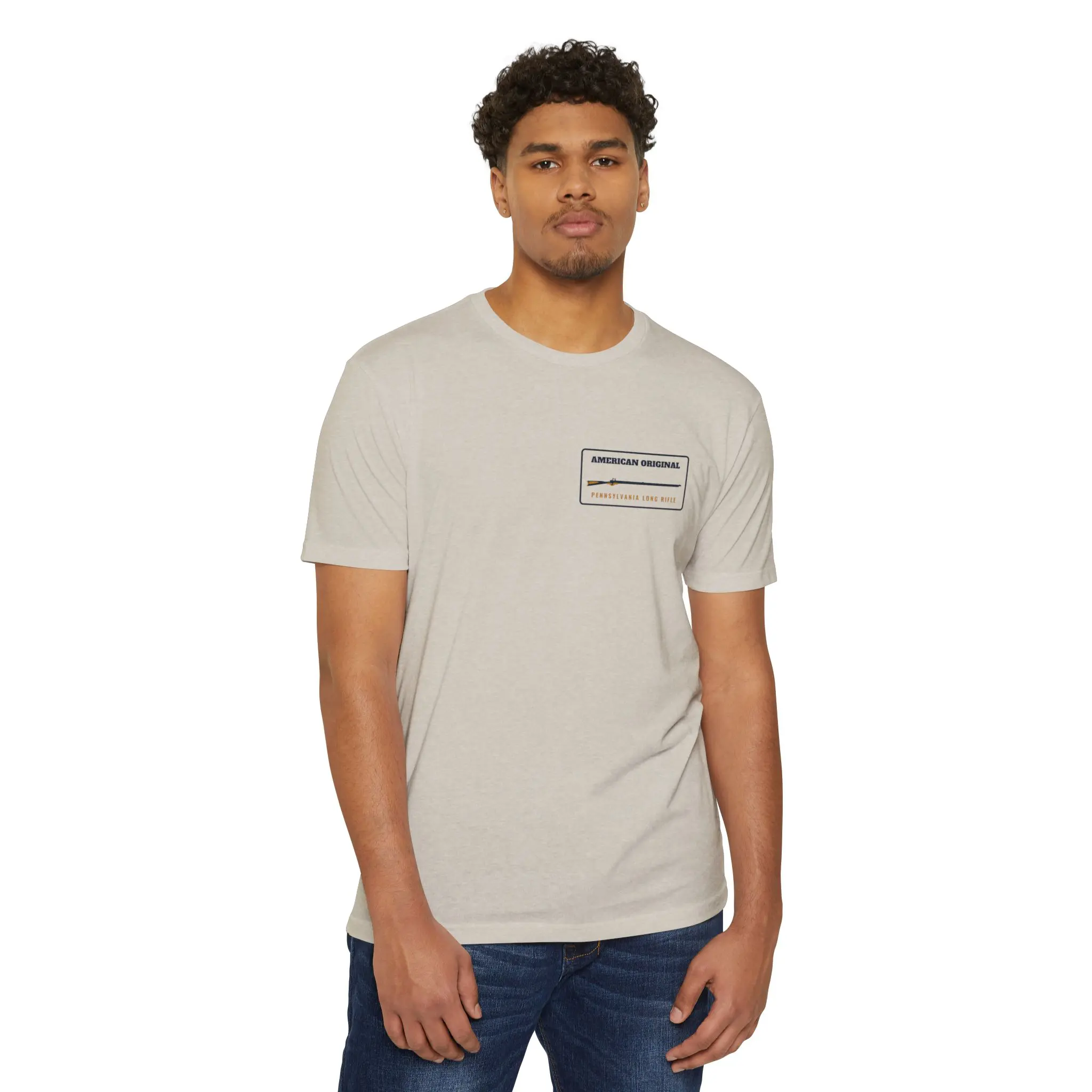 American Original Long Rifle T-Shirt | Pennsylvania Blueprint Front and Back Tee - Image 7