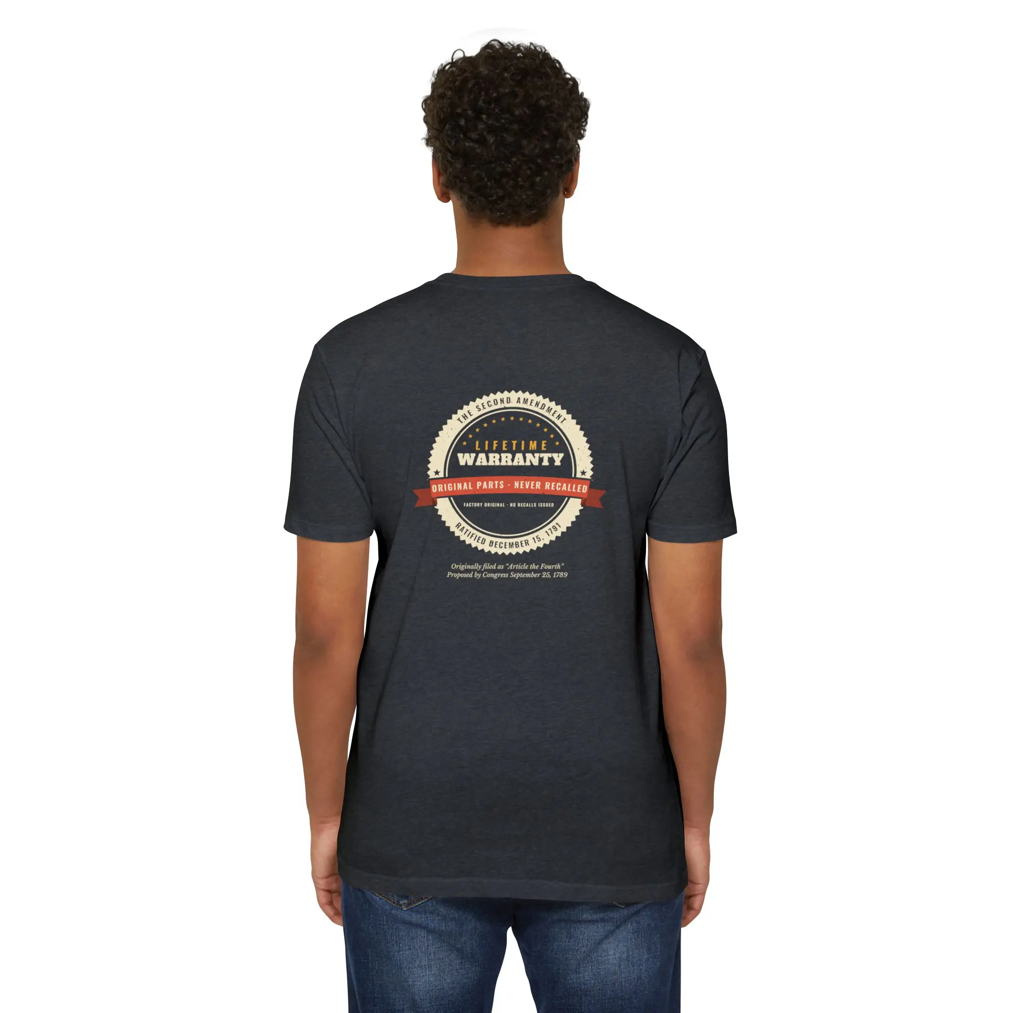Lifetime Warranty 1791 T-Shirt | Second Amendment Front and Back Tee - Image 16