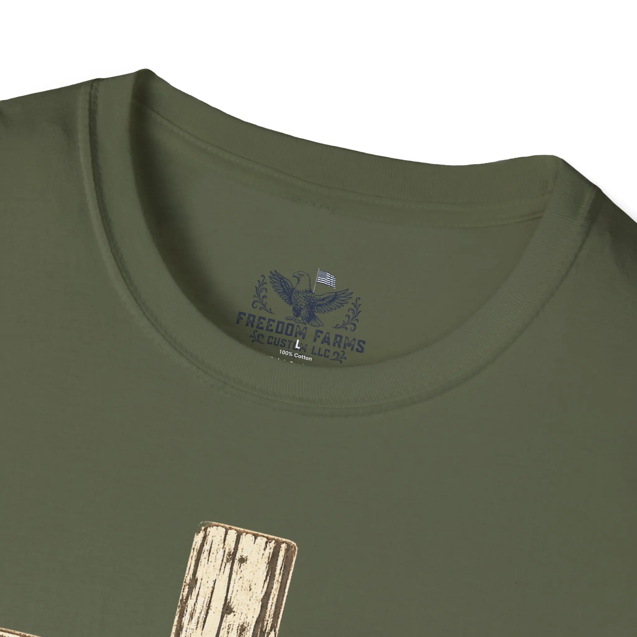 Faith Family Freedom T-Shirt | Rustic Wooden Cross Christian Patriot Tee - Image 11