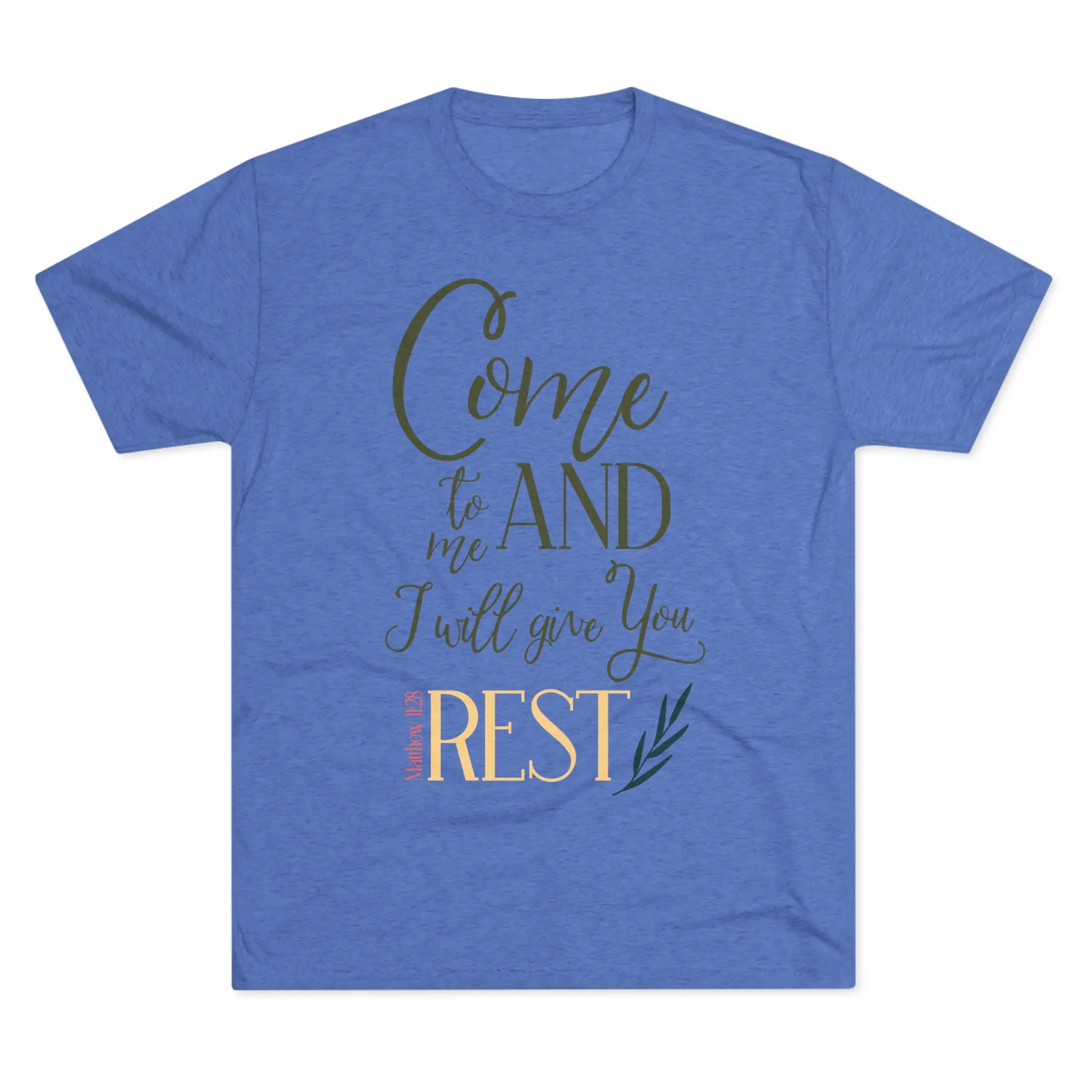 Come to Me and I Will Give You Rest Tee | Matthew 11:28 Christian Shirt - Image 5