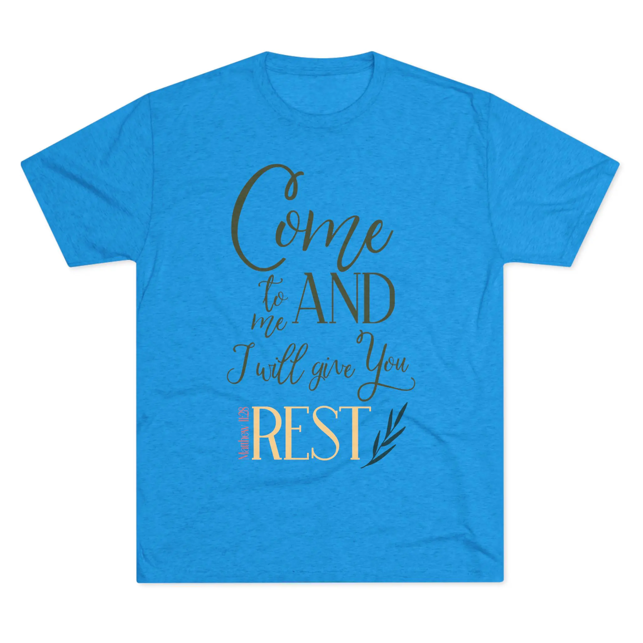 Come to Me and I Will Give You Rest Tee | Matthew 11:28 Christian Shirt