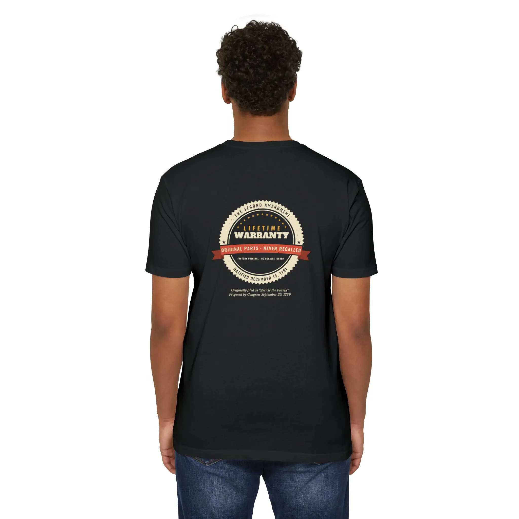 Lifetime Warranty 1791 T-Shirt | Second Amendment Front and Back Tee - Image 20