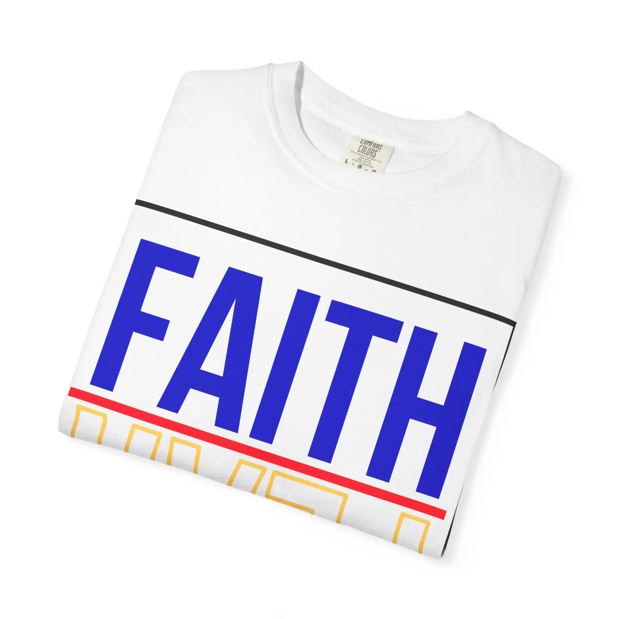 Faith Over Fear Psalm 118:6 Garment-Dyed Tee | Christian Statement Shirt - Image 3