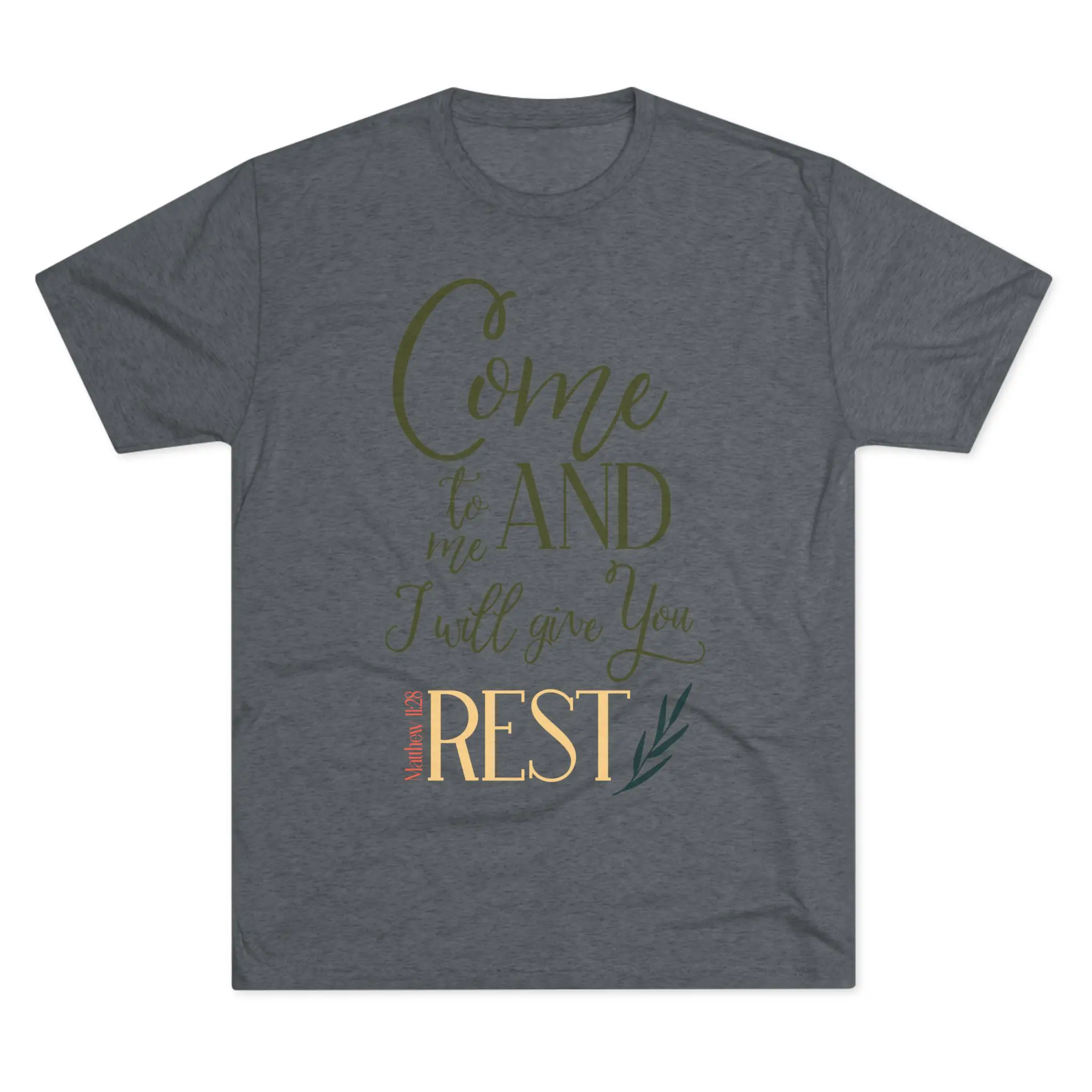 Come to Me and I Will Give You Rest Tee | Matthew 11:28 Christian Shirt - Image 9