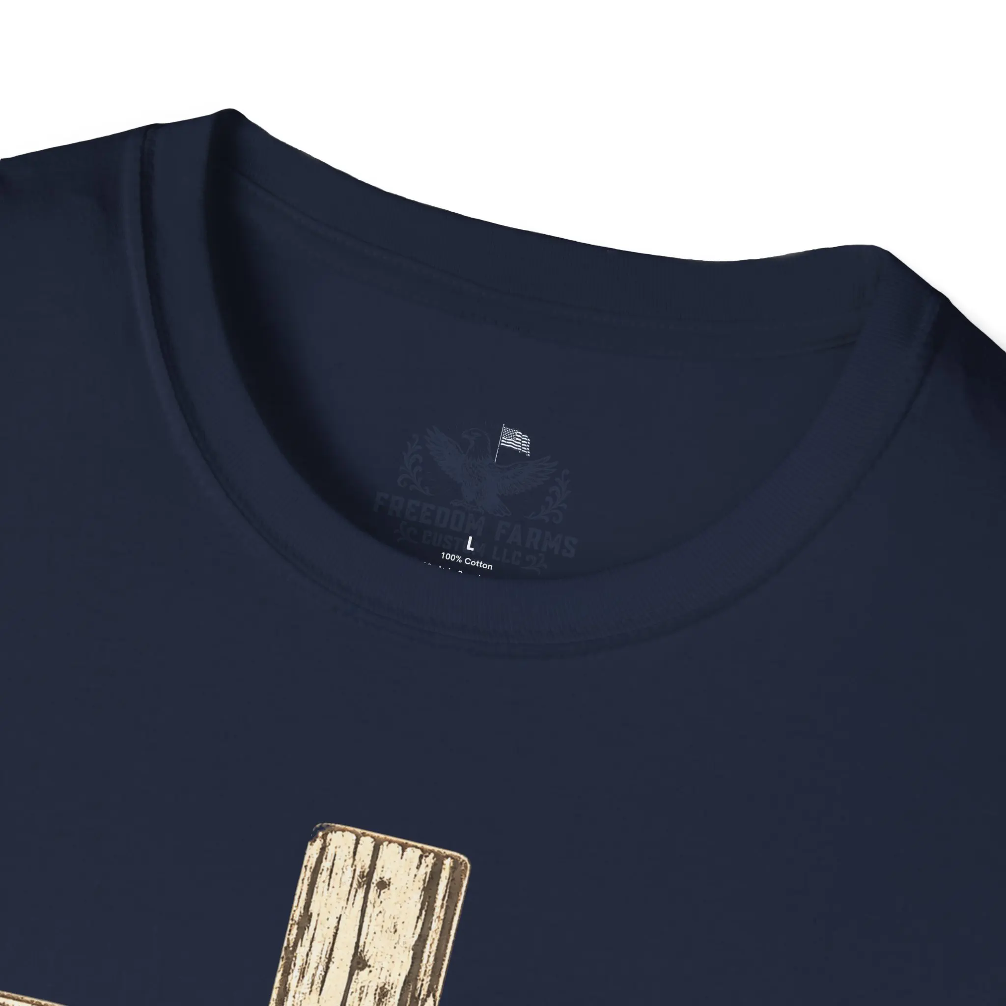 Faith Family Freedom T-Shirt | Rustic Wooden Cross Christian Patriot Tee - Image 15