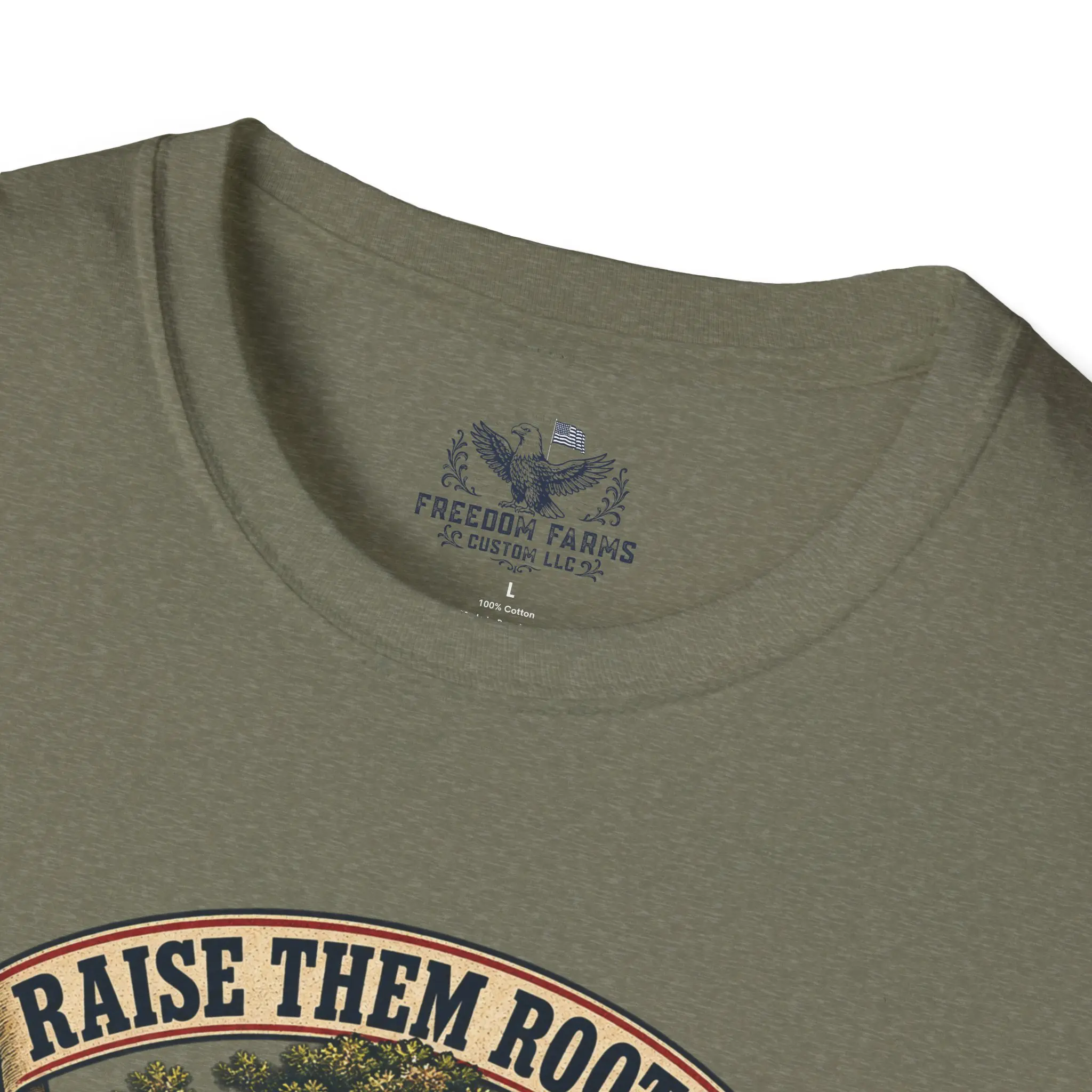 Raise Them Rooted, Raise Them Free T-Shirt | Faith and Flag Oak Tree Tee - Image 7
