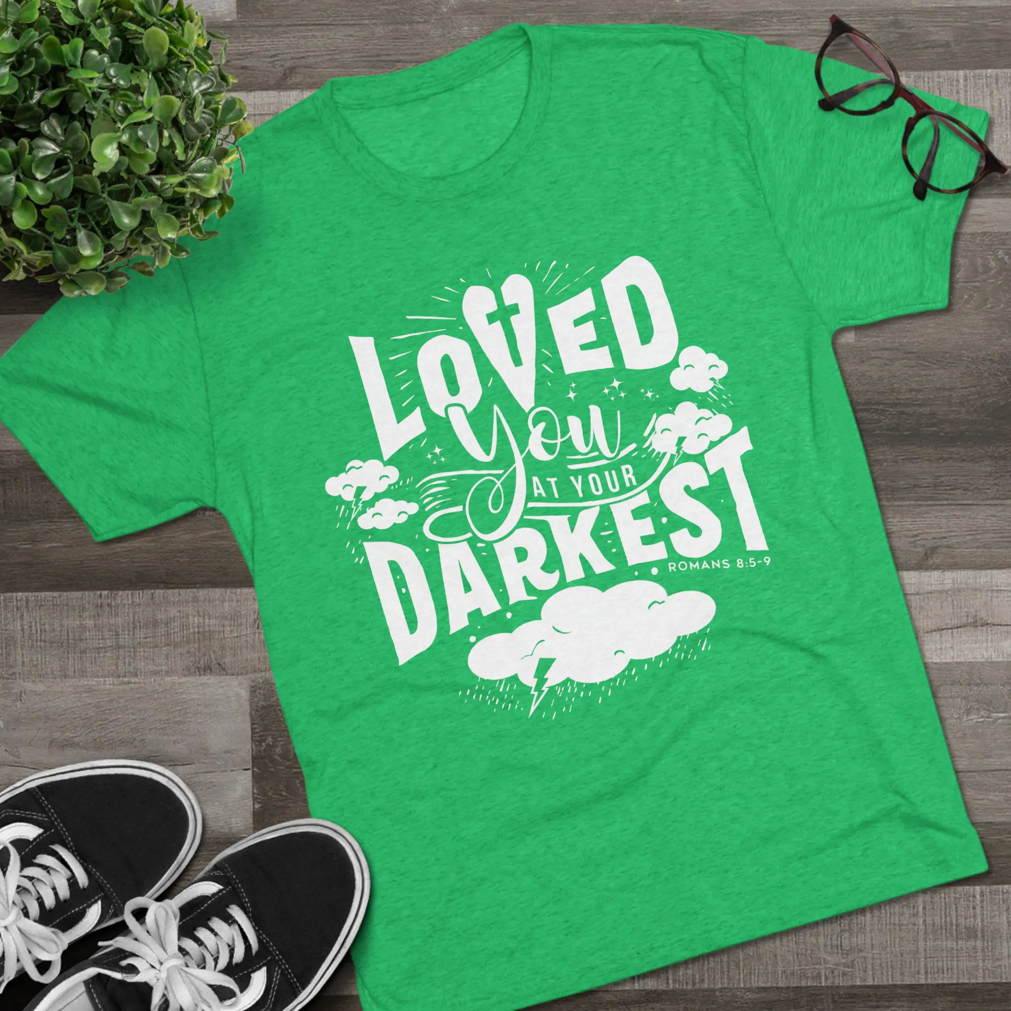 Loved You at Your Darkest T-Shirt | Christian Grace Tri-Blend Tee - Image 15