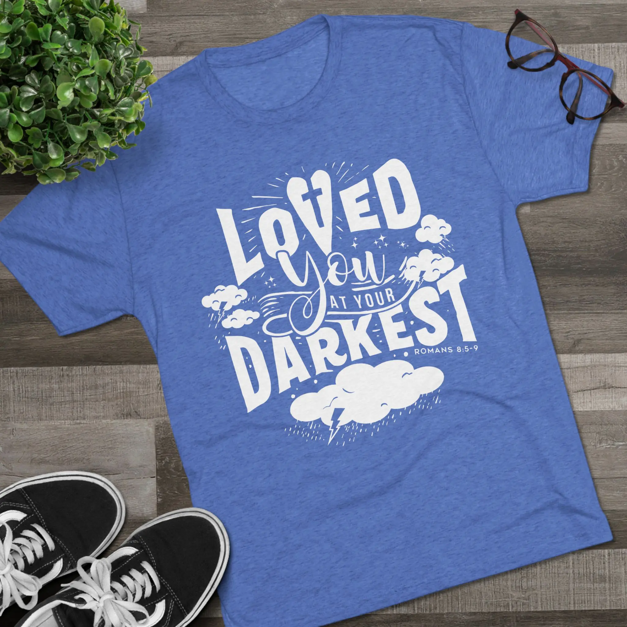 Loved You at Your Darkest T-Shirt | Christian Grace Tri-Blend Tee - Image 23