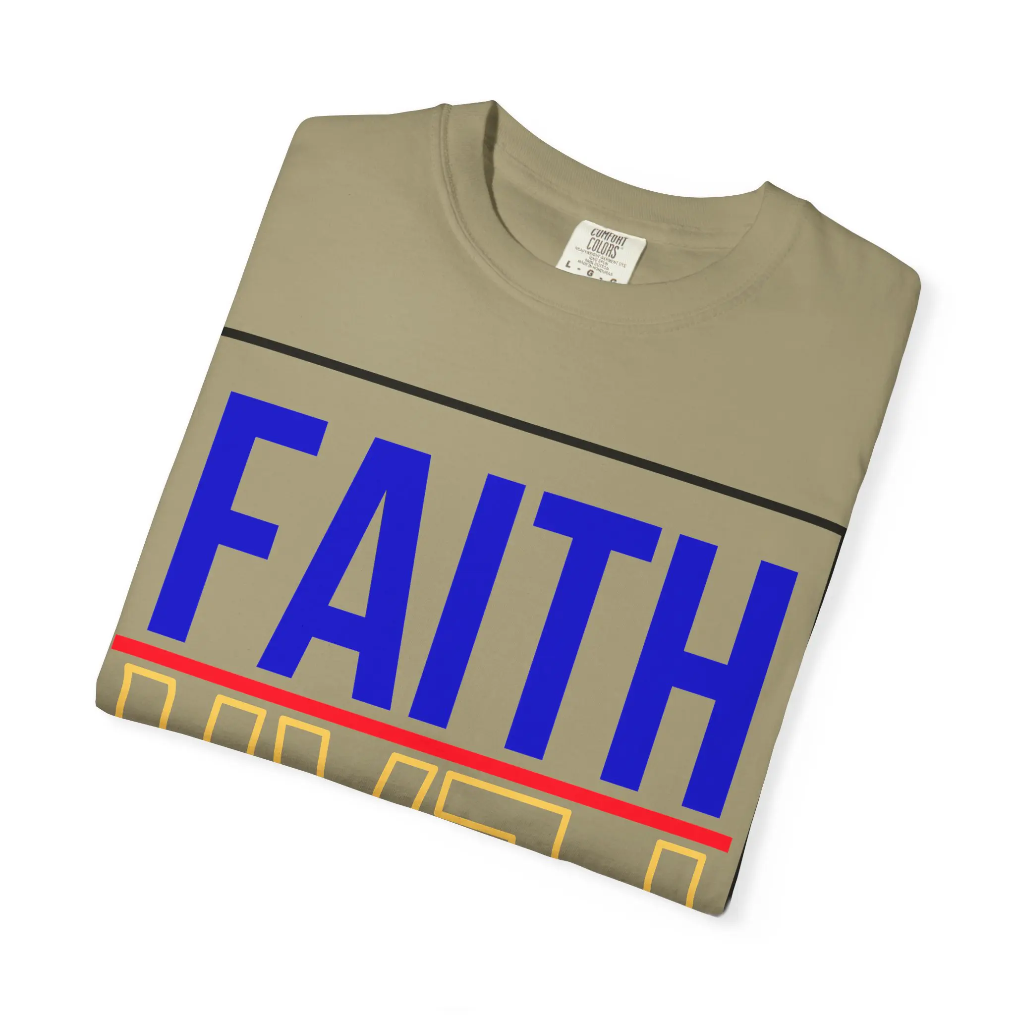 Faith Over Fear Psalm 118:6 Garment-Dyed Tee | Christian Statement Shirt - Image 15
