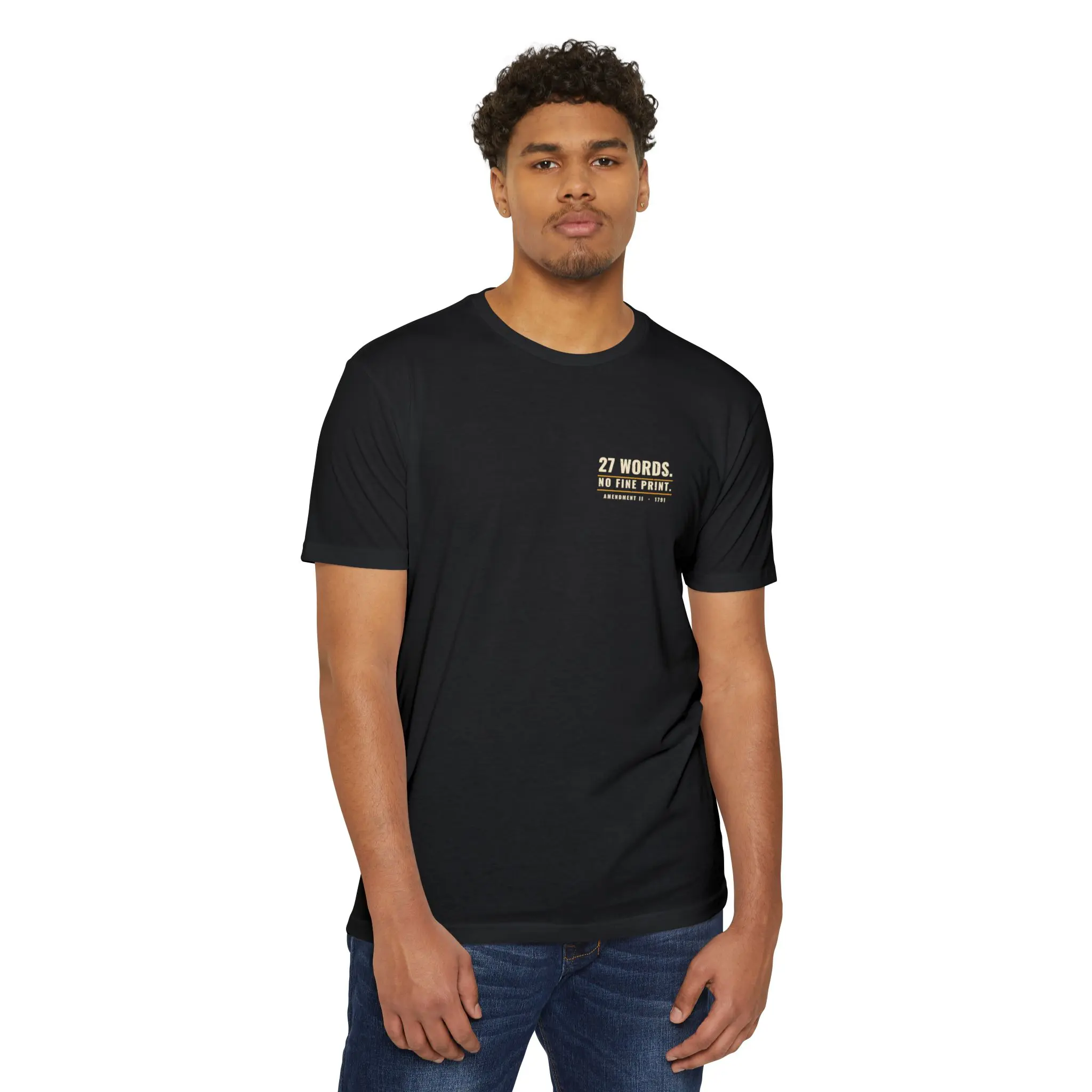 27 Words No Fine Print T-Shirt | Second Amendment Front and Back Tee - Image 15