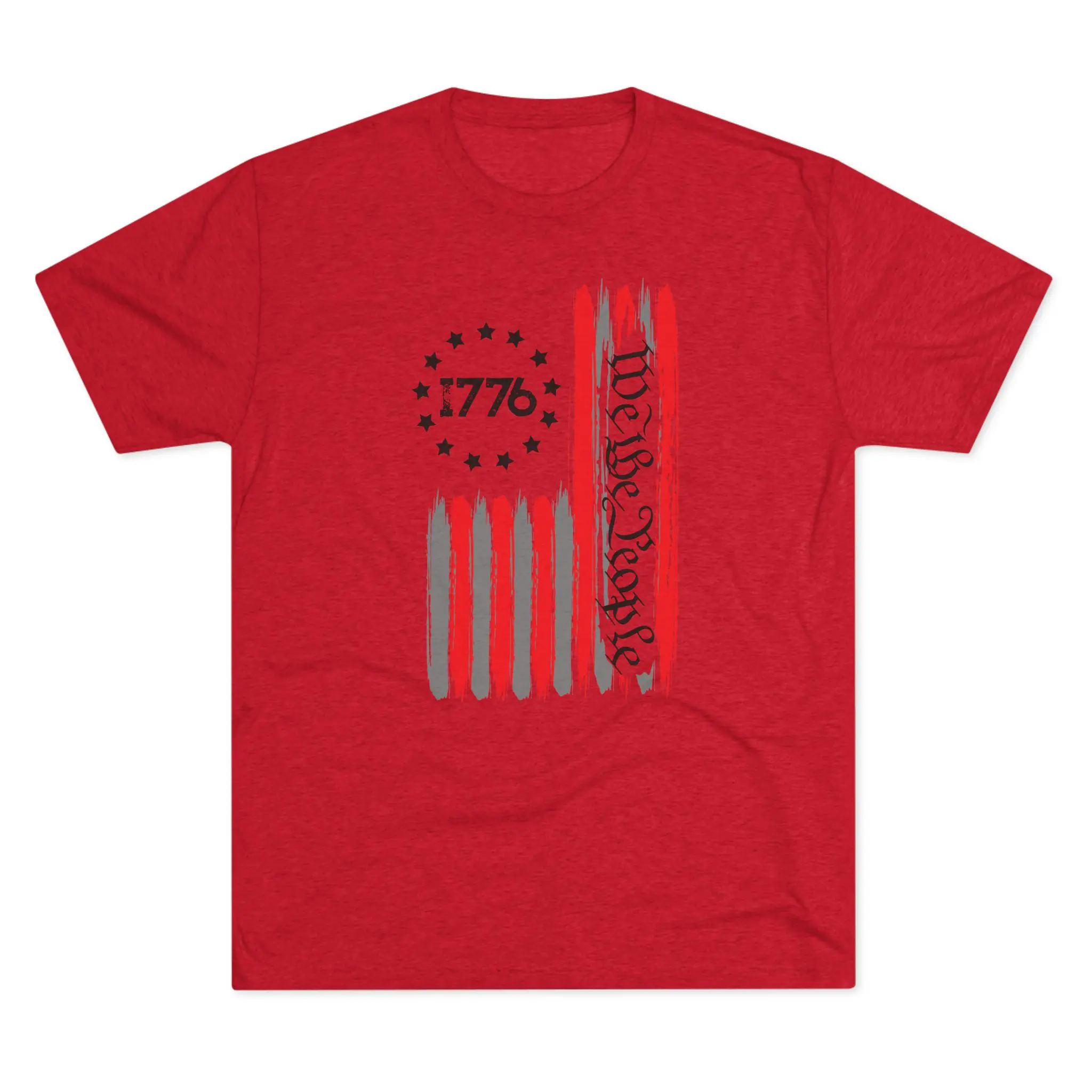 We the People 1776 Flag Tri-Blend Tee | Distressed Betsy Ross Flag Shirt - Image 17