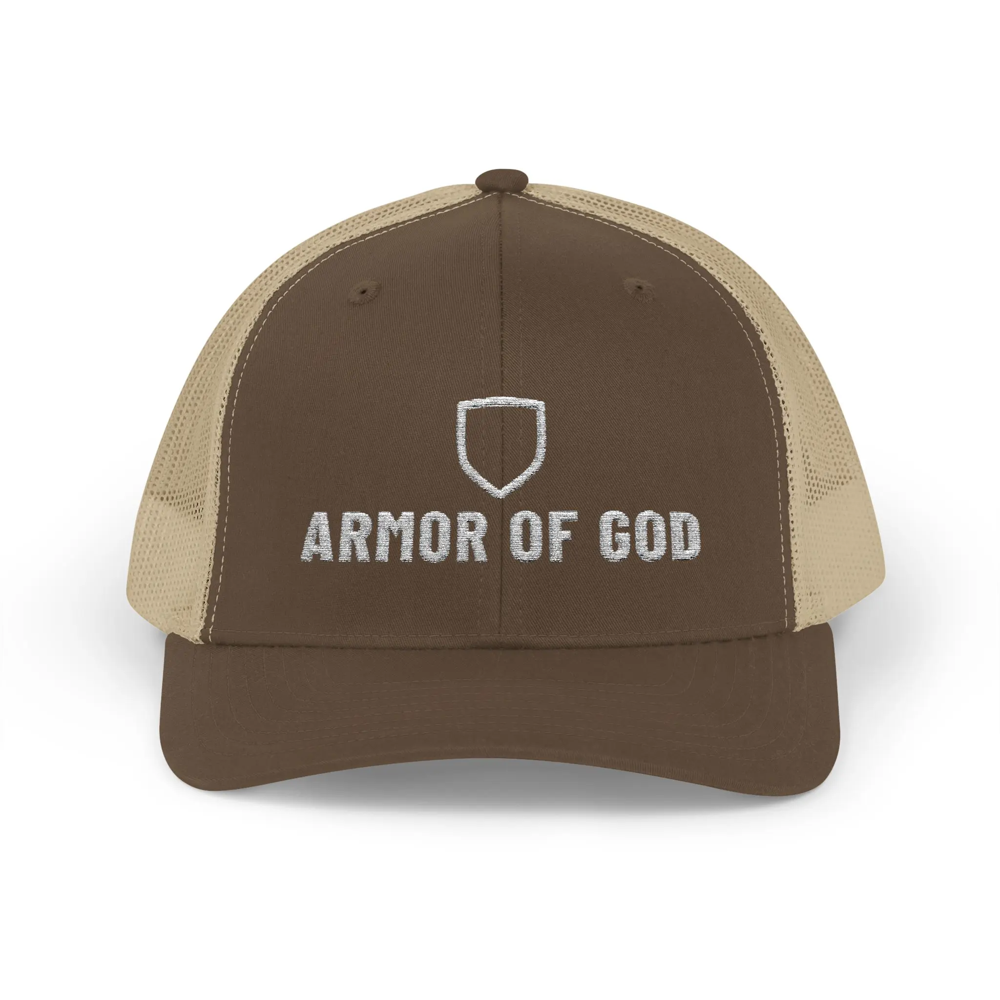 Armor of God Trucker Hat | Embroidered Shield Christian Snapback - Image 17
