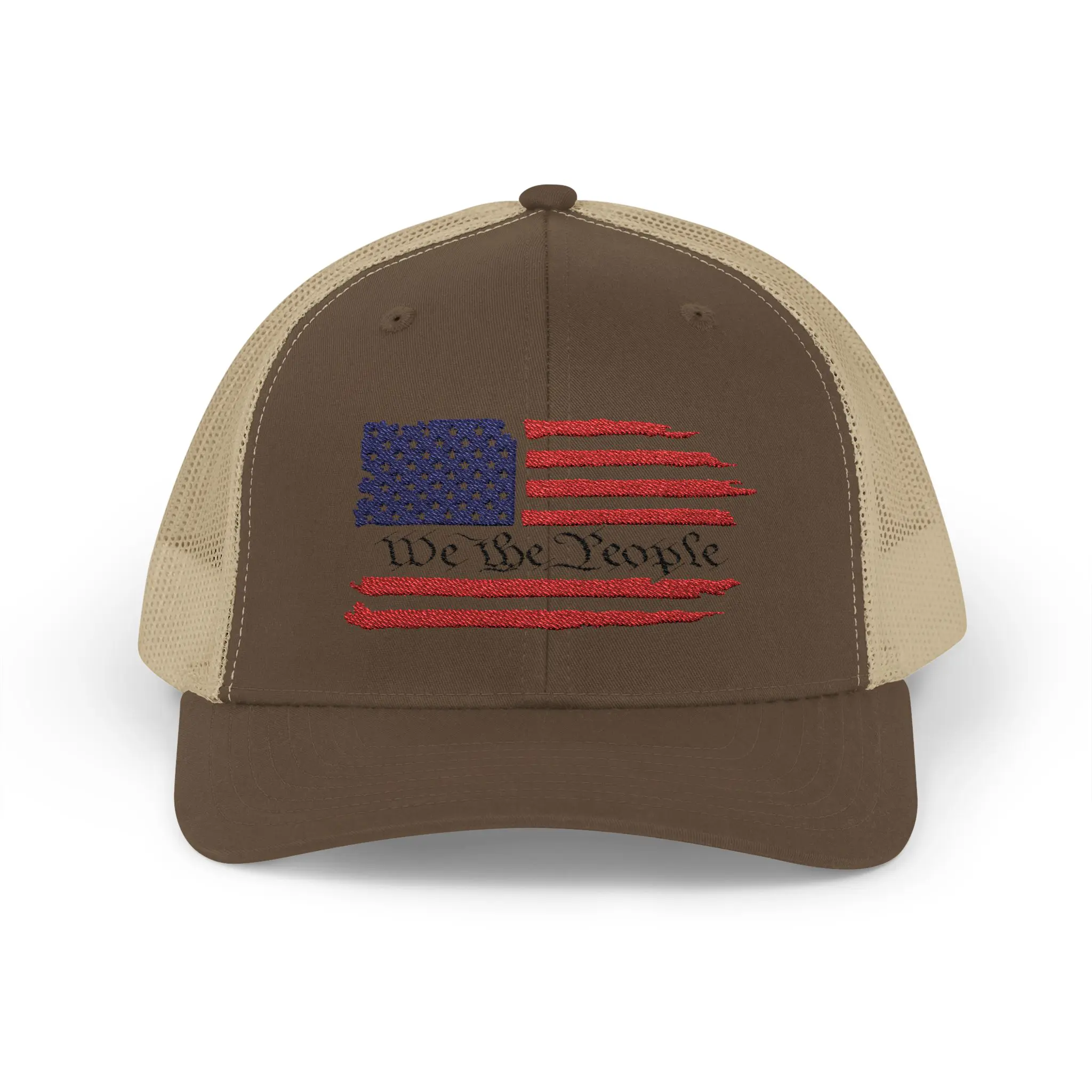 We the People American Flag Trucker Hat | Embroidered Patriotic Snapback - Image 17