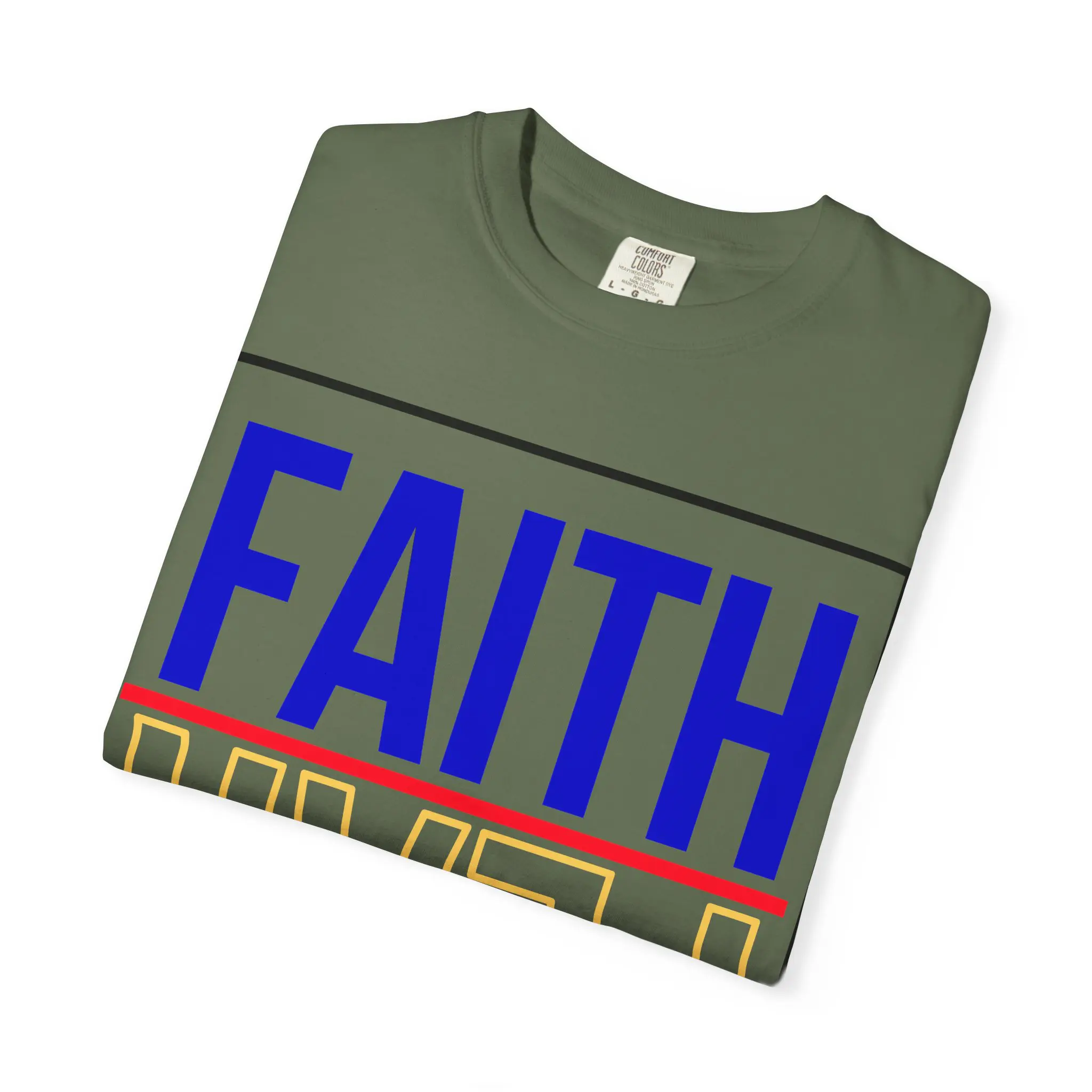 Faith Over Fear Psalm 118:6 Garment-Dyed Tee | Christian Statement Shirt - Image 23