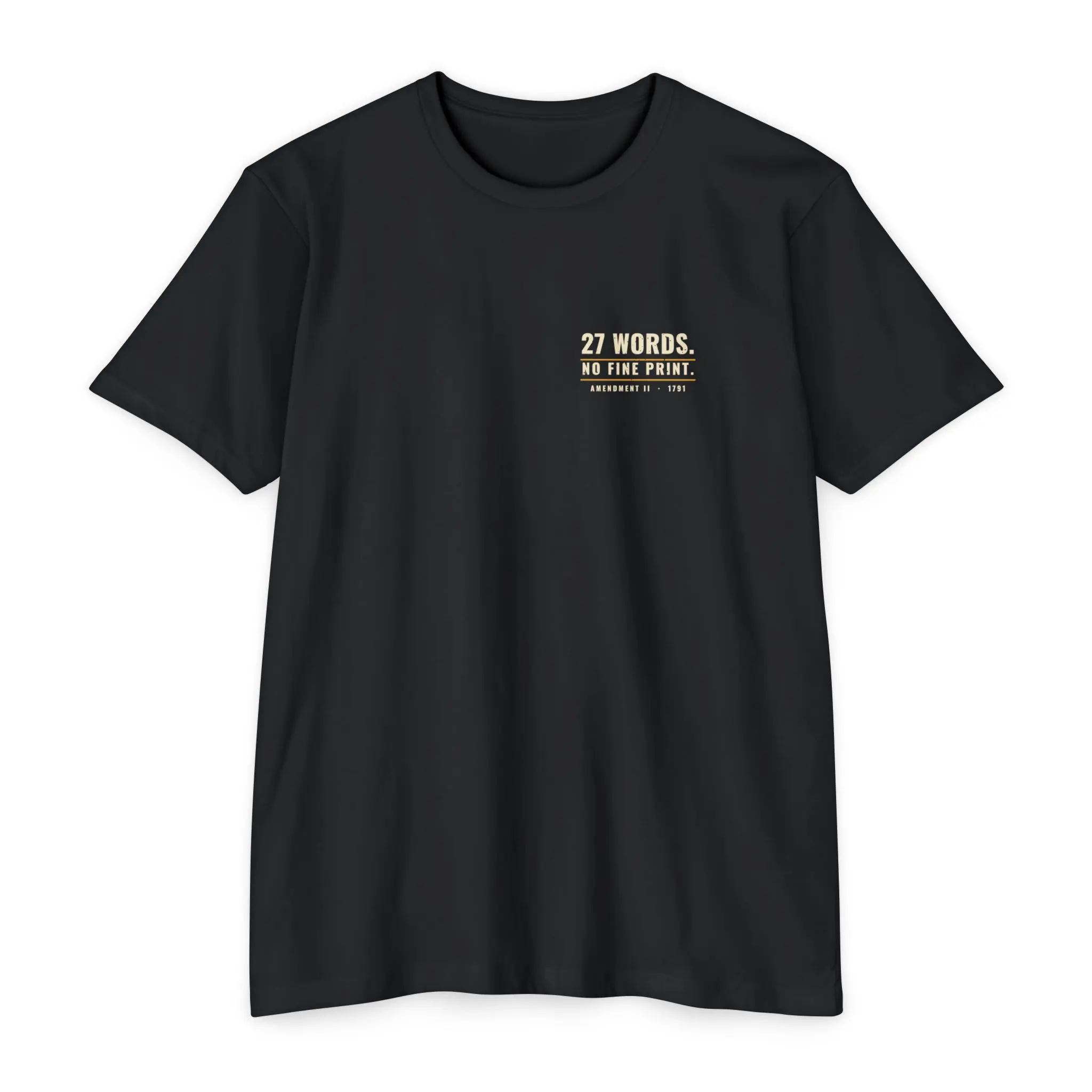 27 Words No Fine Print T-Shirt | Second Amendment Front and Back Tee - Image 13