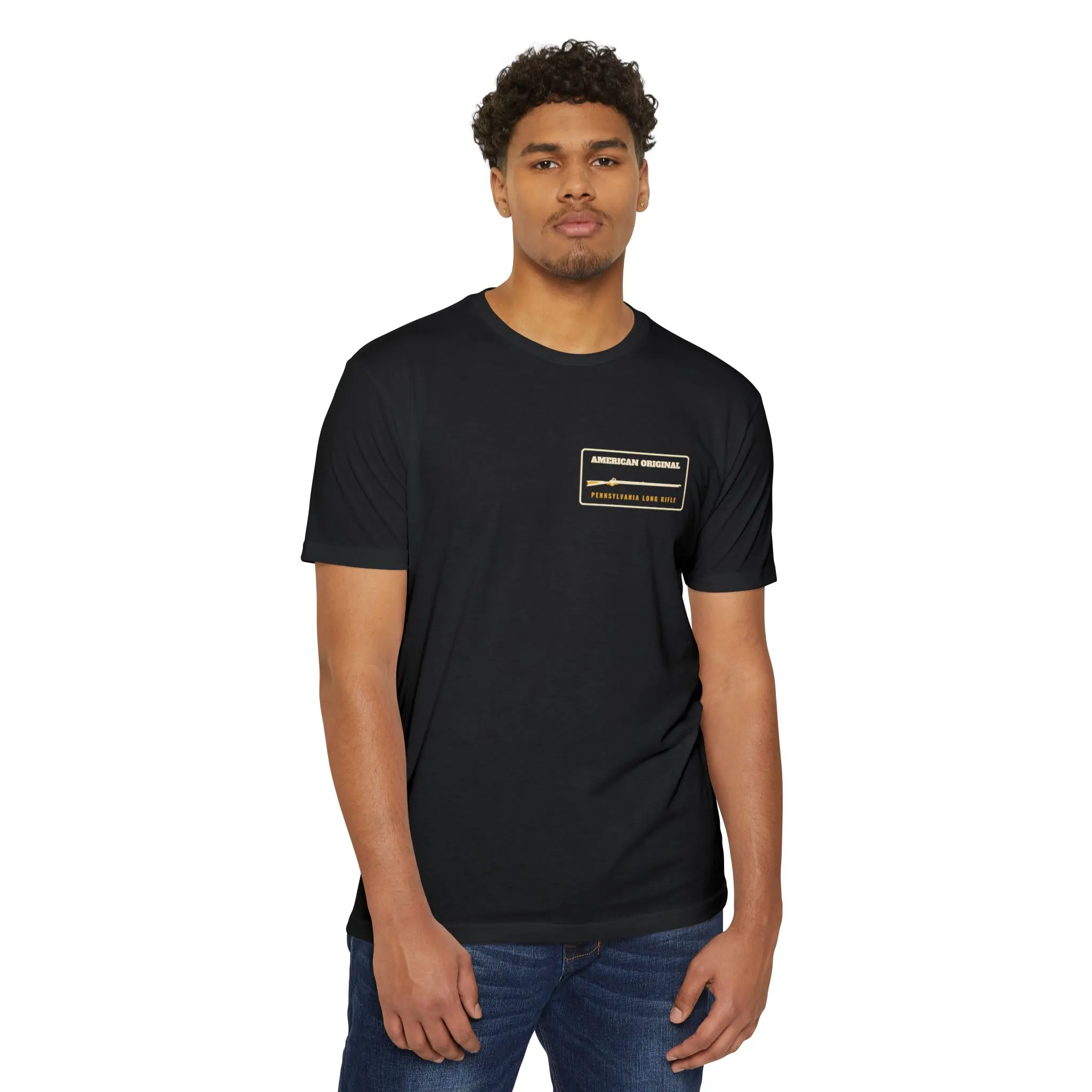 American Original Long Rifle T-Shirt | Pennsylvania Blueprint Front and Back Tee - Image 19