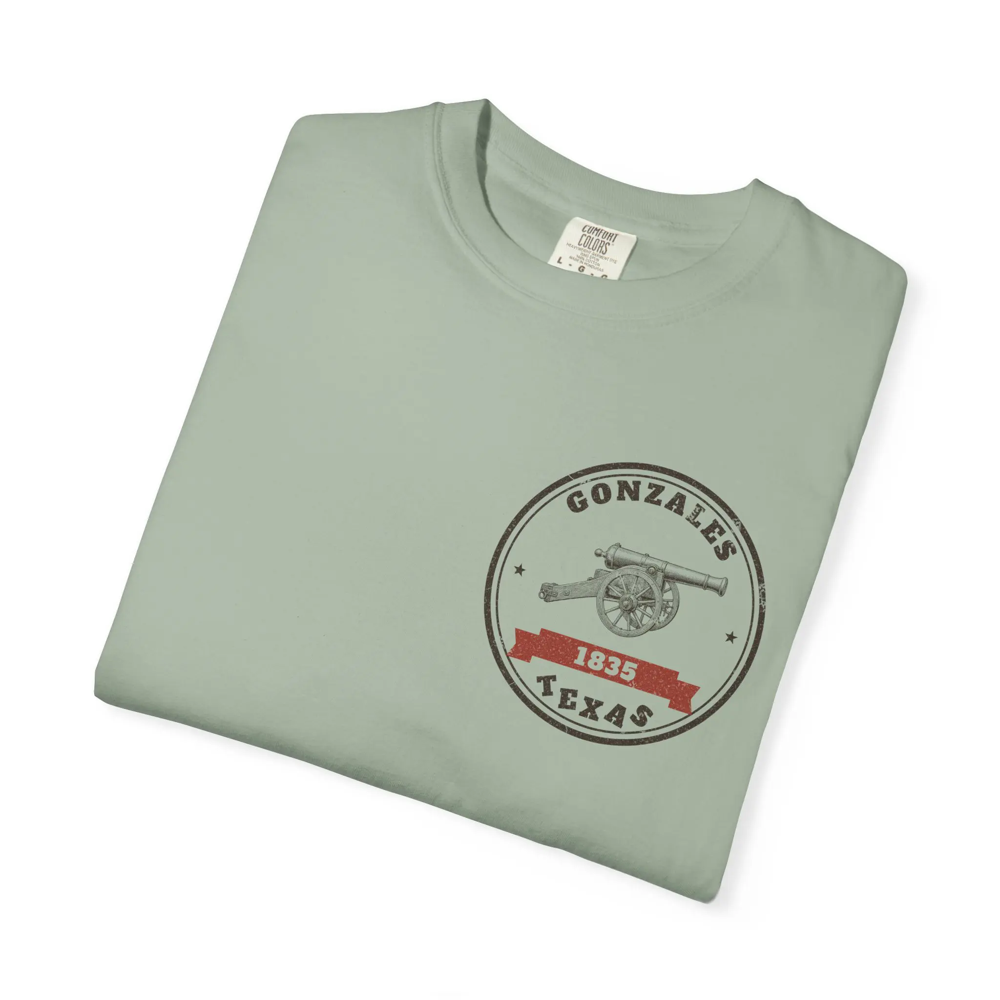 Borrowed It in 1831 T-Shirt | Gonzales Cannon 1835 Texas History Front and Back Tee - Image 15