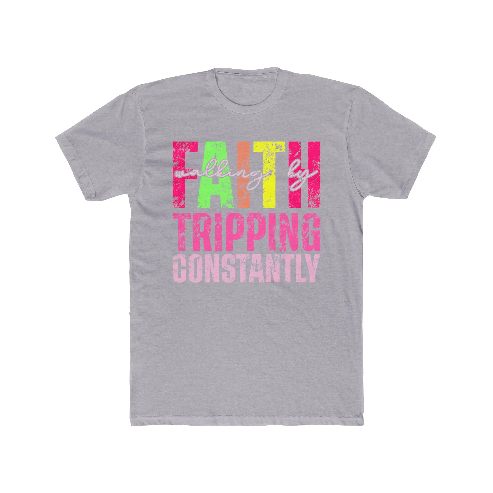 Walking by Faith, Tripping Constantly T-Shirt | Funny Christian Tee - Image 5
