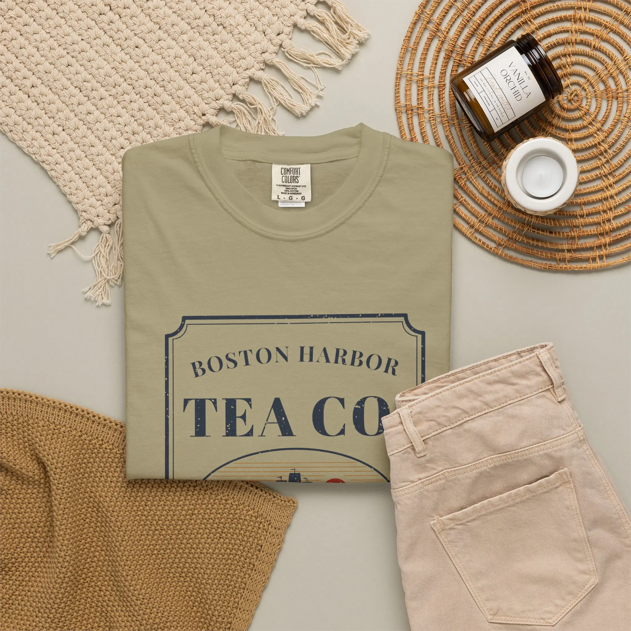 Boston Harbor Tea Co. T-Shirt | Funny Boston Tea Party History Garment-Dyed Tee - Image 12