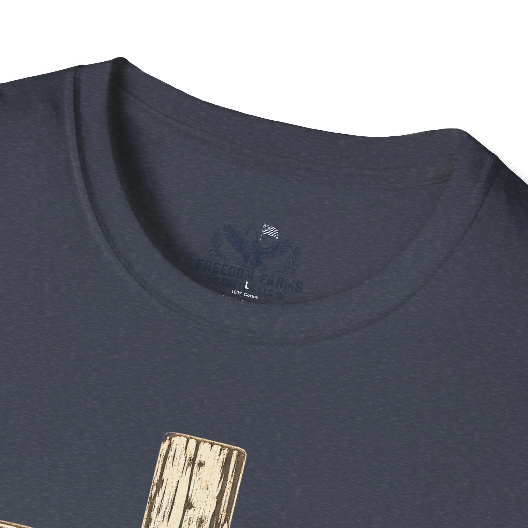 Faith Family Freedom T-Shirt | Rustic Wooden Cross Christian Patriot Tee - Image 19