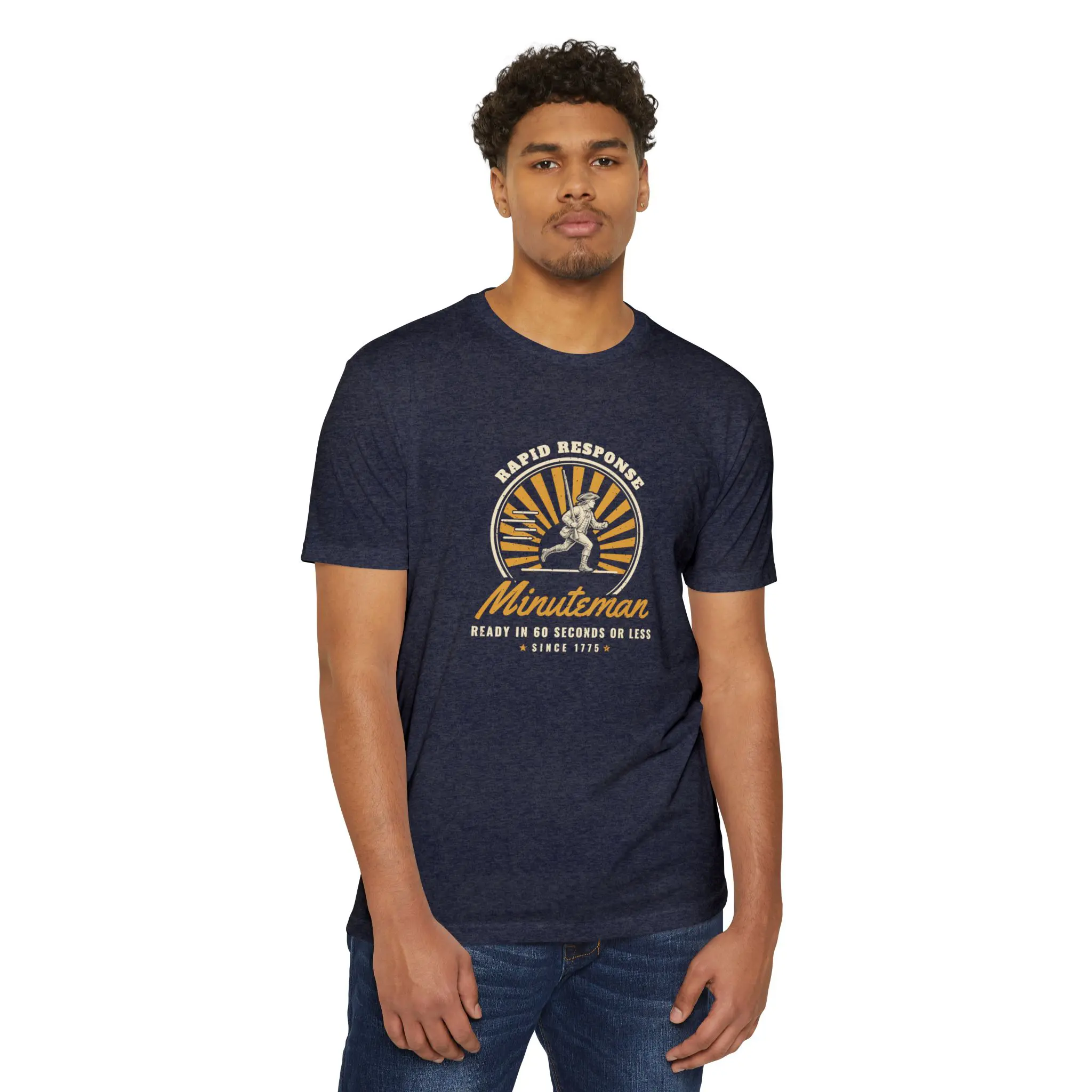 Minuteman Rapid Response T-Shirt | Funny Revolutionary War 1775 Tee - Image 11