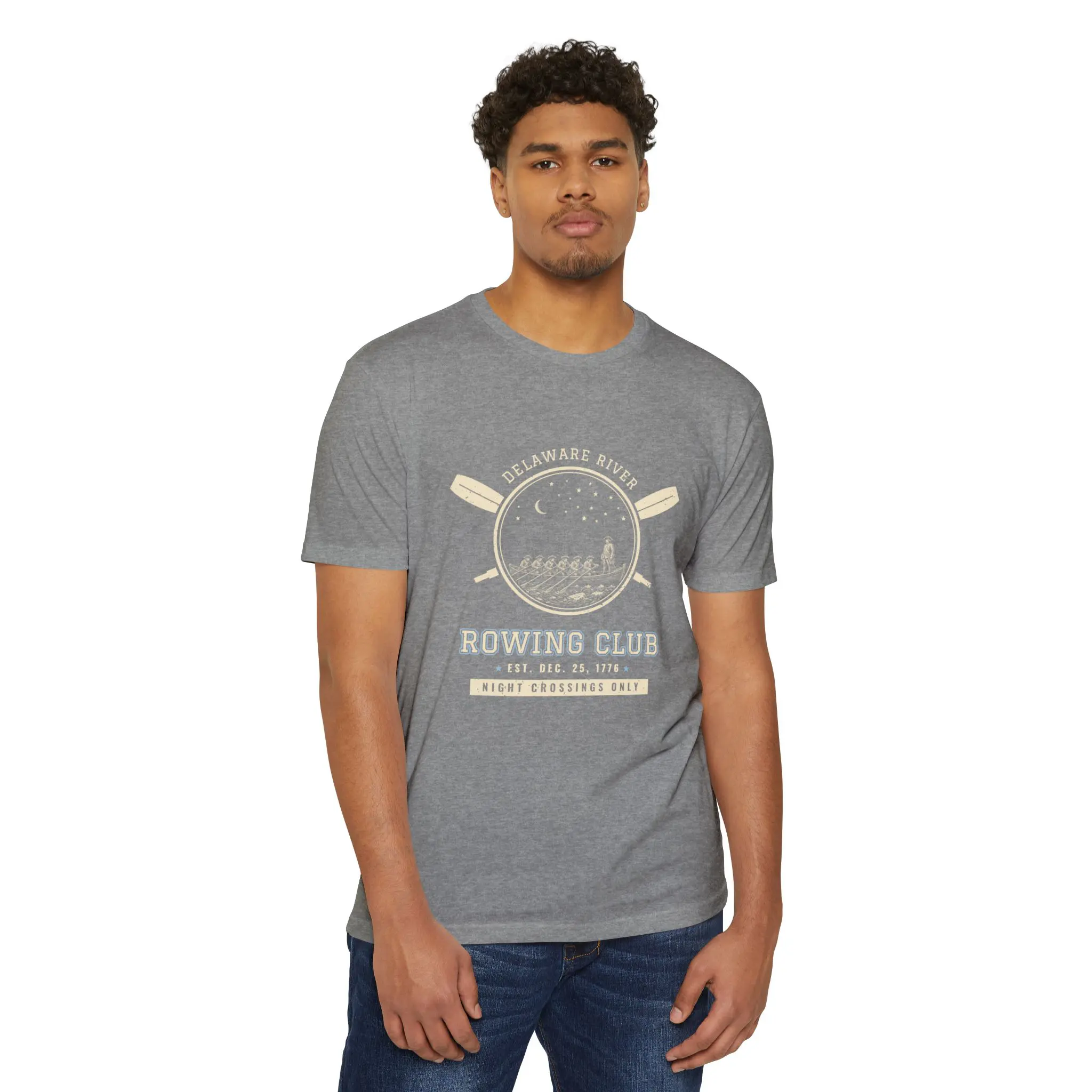Delaware River Rowing Club T-Shirt | Funny Washington Crossing History Tee - Image 11