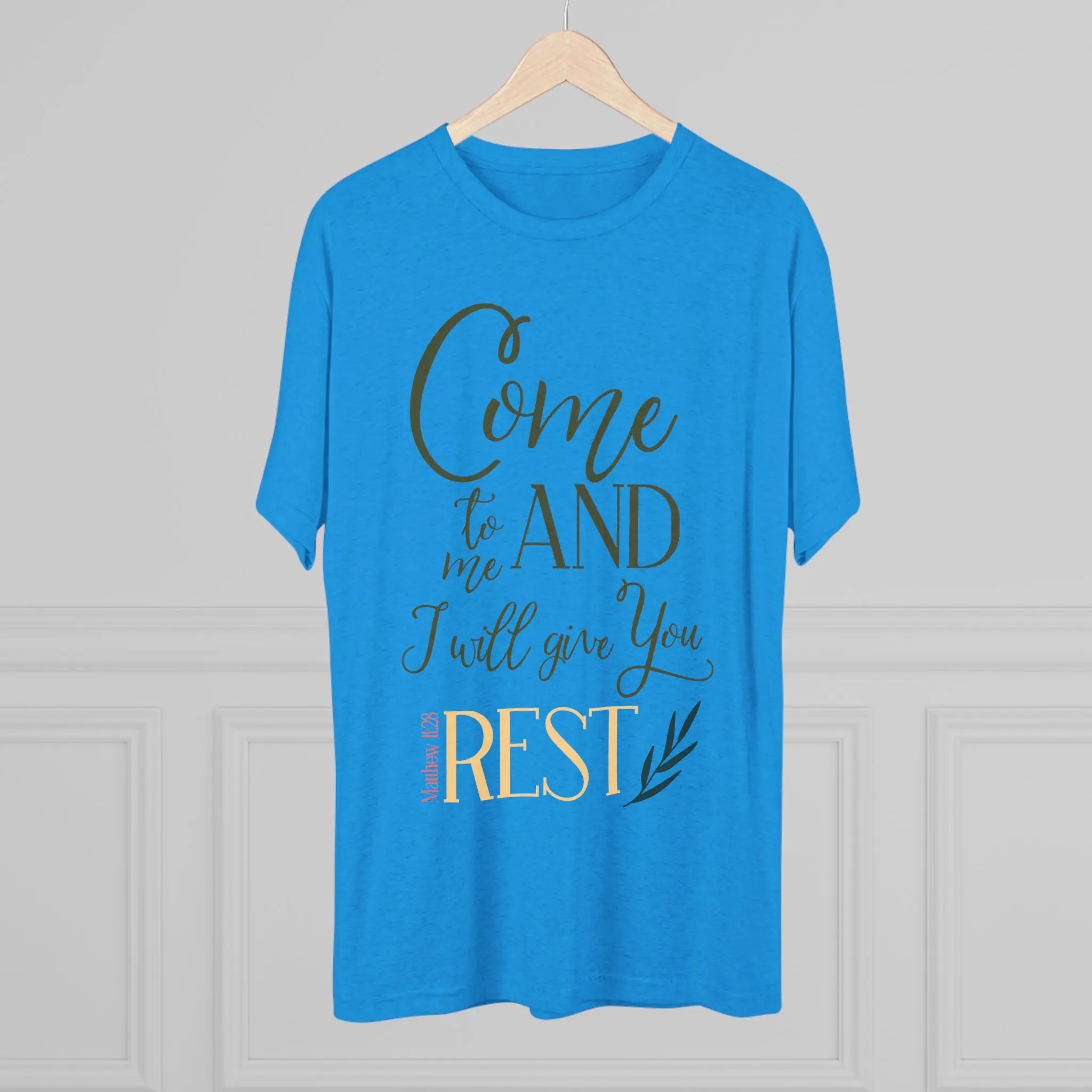 Come to Me and I Will Give You Rest Tee | Matthew 11:28 Christian Shirt - Image 4