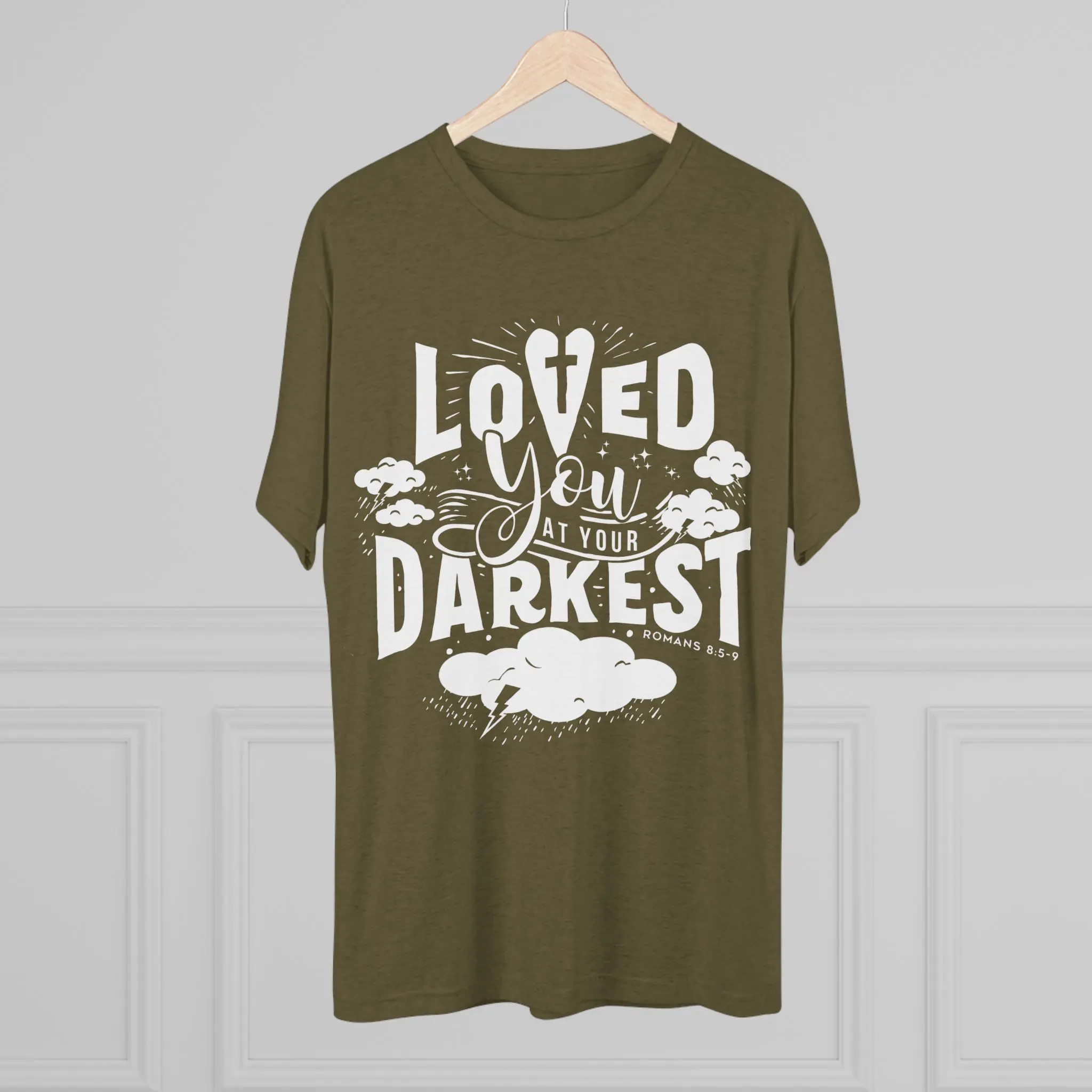Loved You at Your Darkest T-Shirt | Christian Grace Tri-Blend Tee - Image 12
