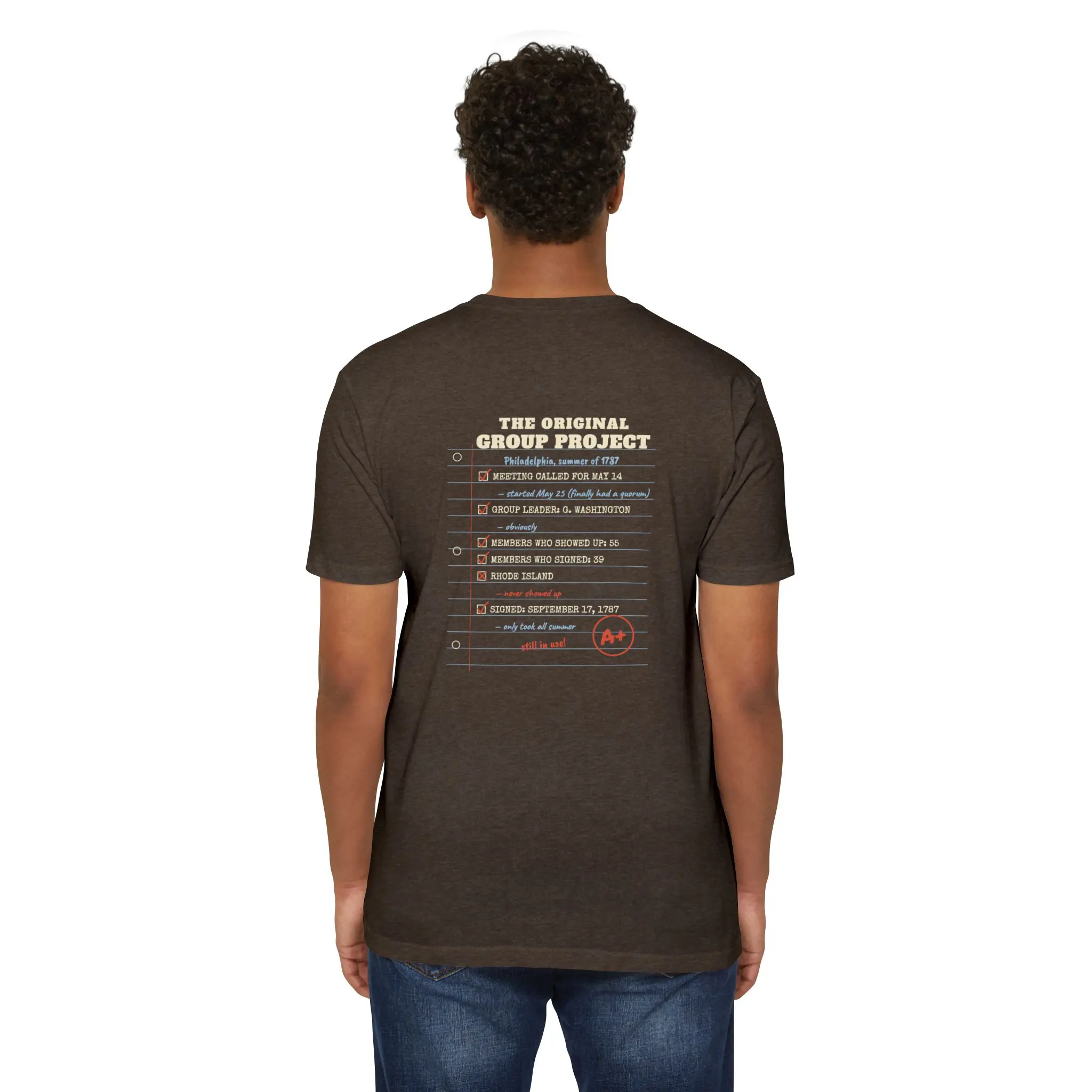 The Original Group Project T-Shirt | 1787 Convention Front and Back Tee - Image 12