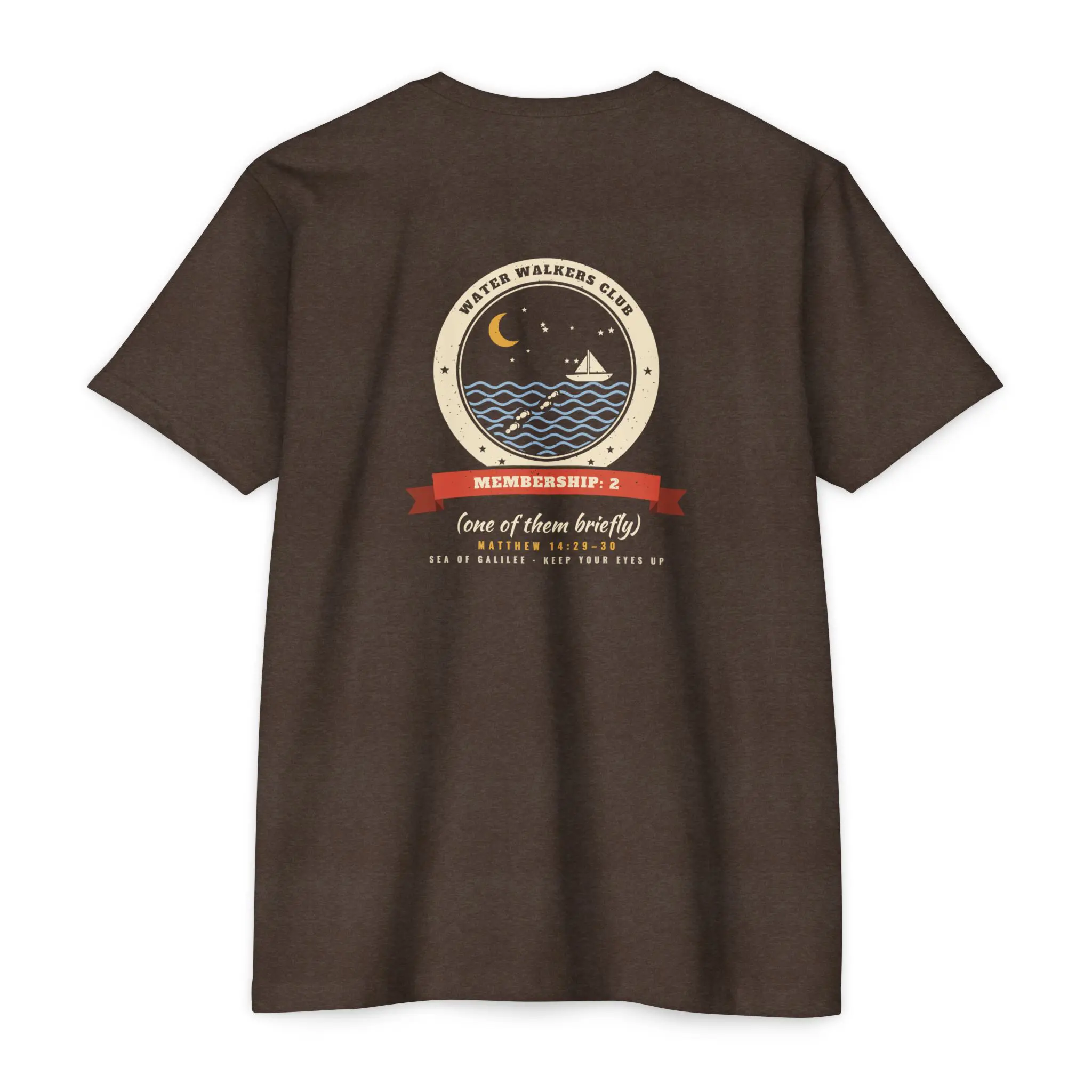 Water Walkers Club T-Shirt | Matthew 14 Front and Back Tee - Image 10