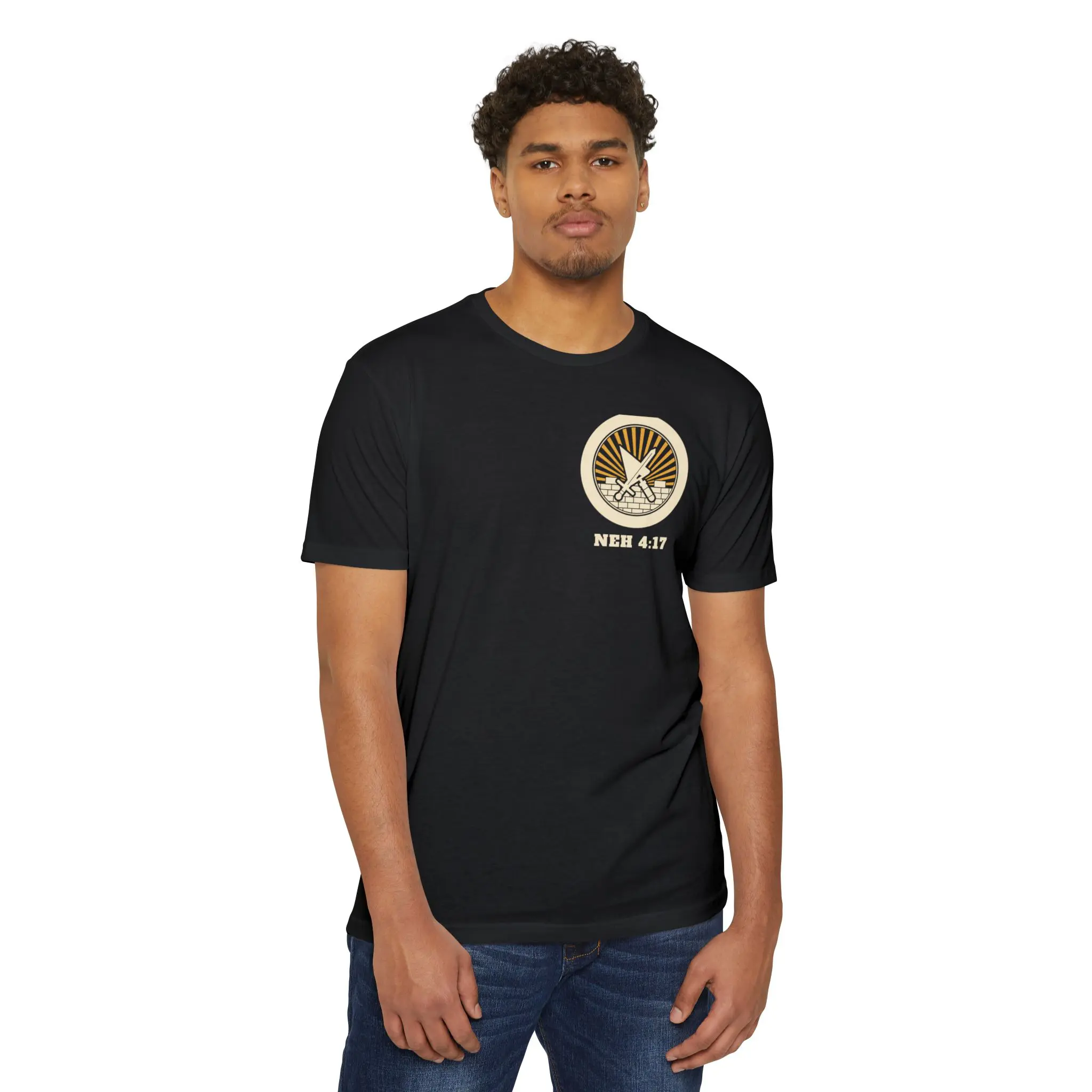 Builders & Watchmen T-Shirt | Nehemiah 4:17 Front and Back Tee - Image 19