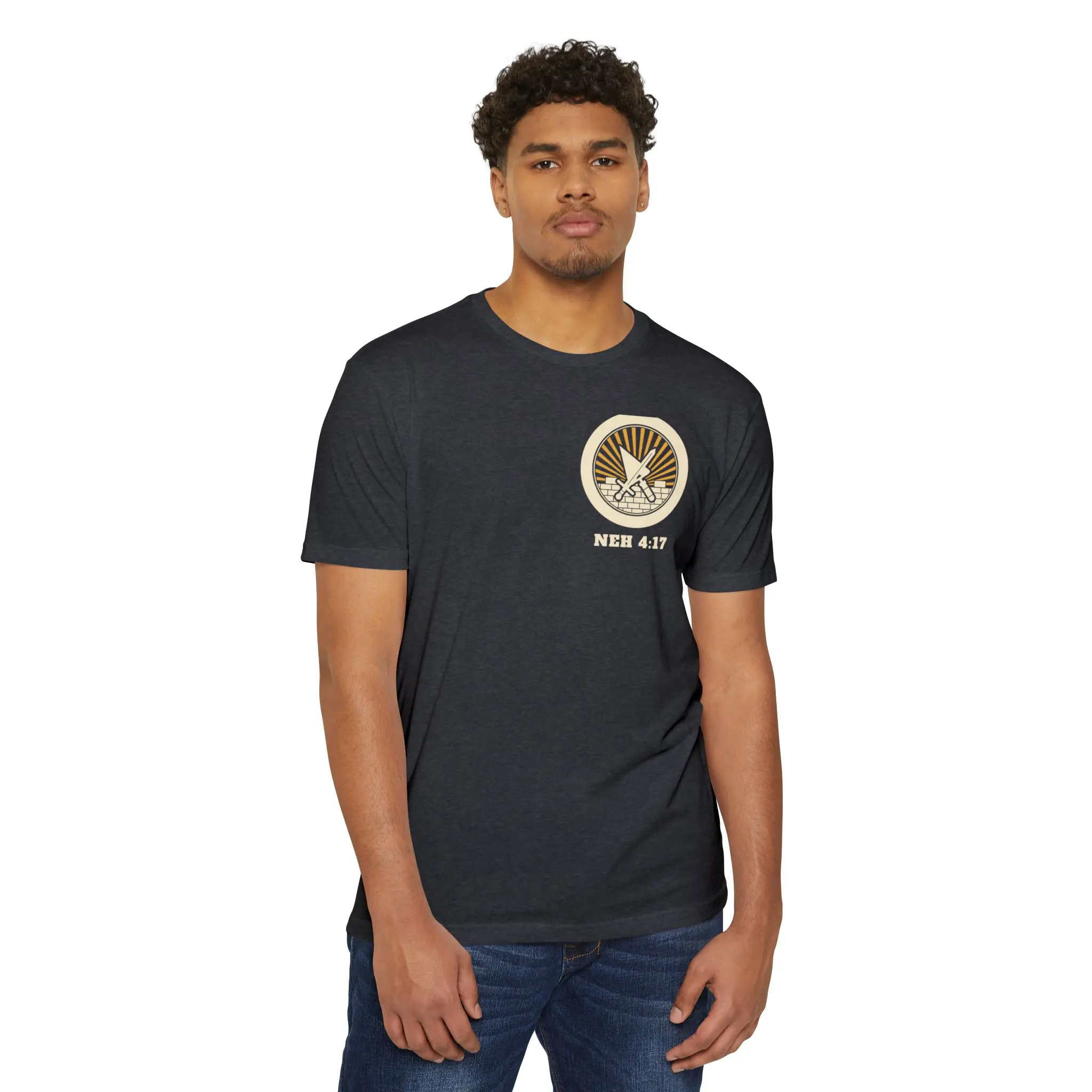 Builders & Watchmen T-Shirt | Nehemiah 4:17 Front and Back Tee - Image 15