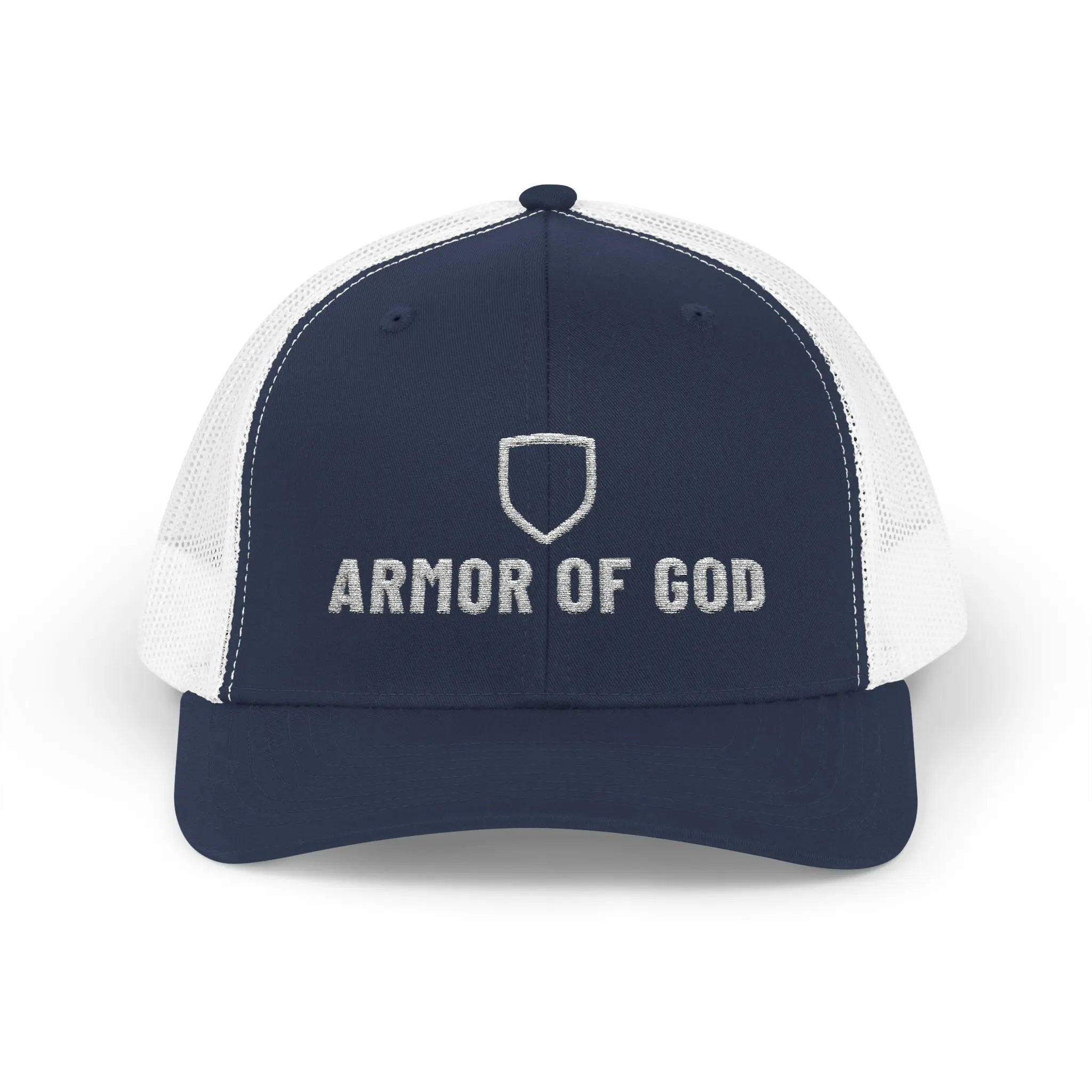 Armor of God Trucker Hat | Embroidered Shield Christian Snapback - Image 21