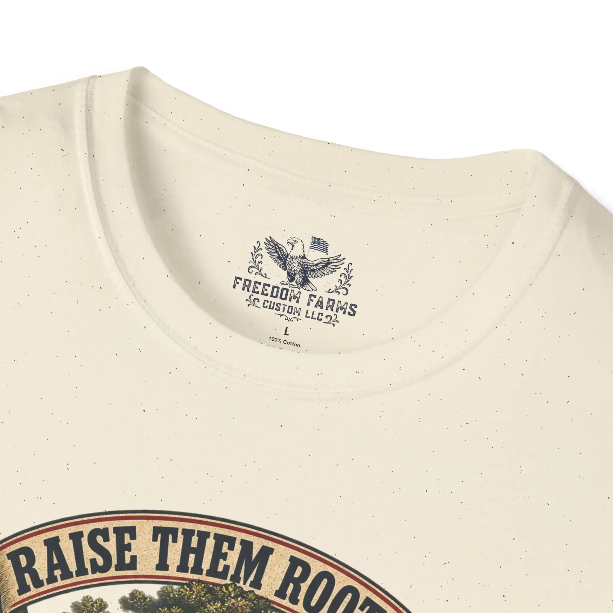 Raise Them Rooted, Raise Them Free T-Shirt | Faith and Flag Oak Tree Tee - Image 3