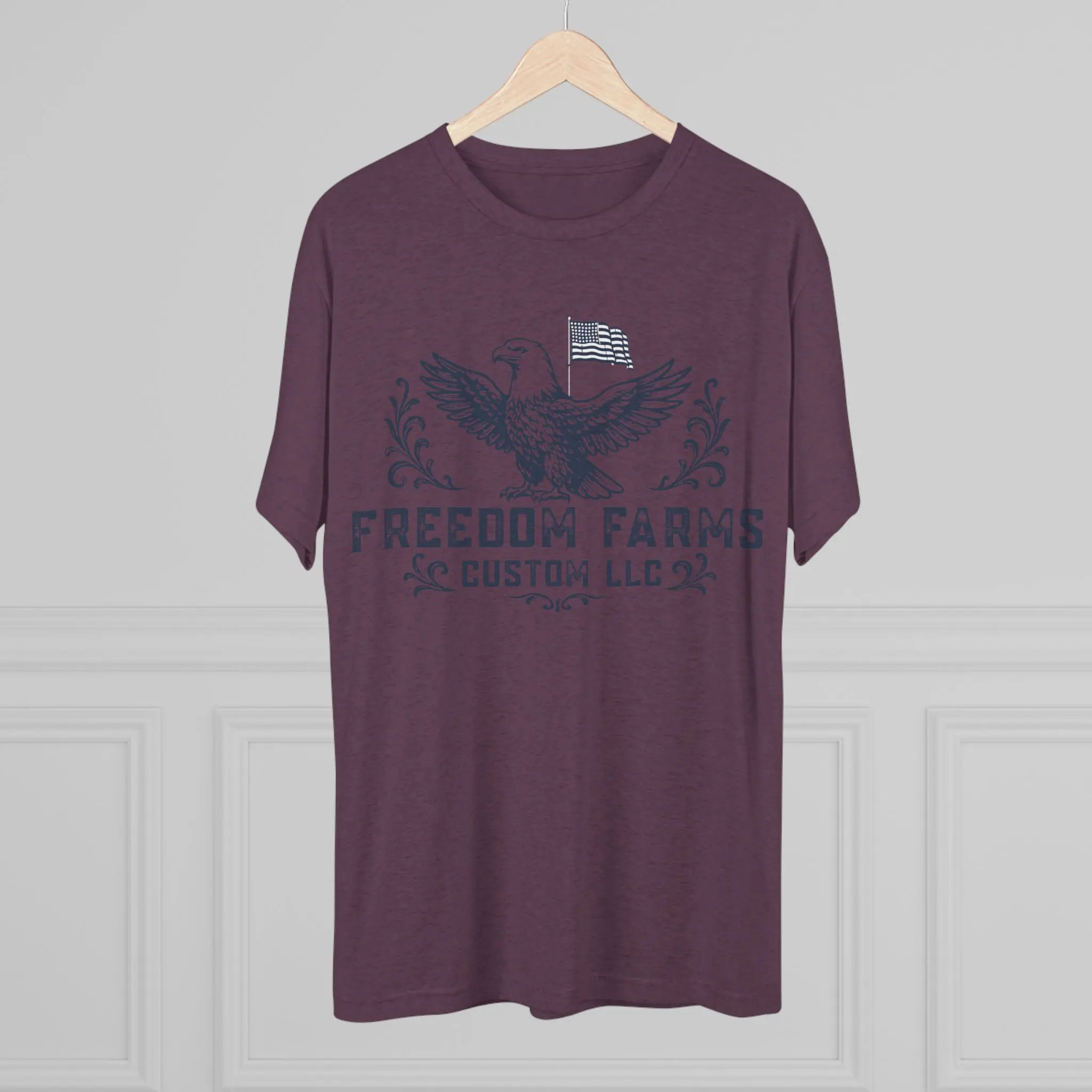 Freedom Farms Custom Eagle and Flag Logo Tee | Signature Tri-Blend Shirt - Image 20