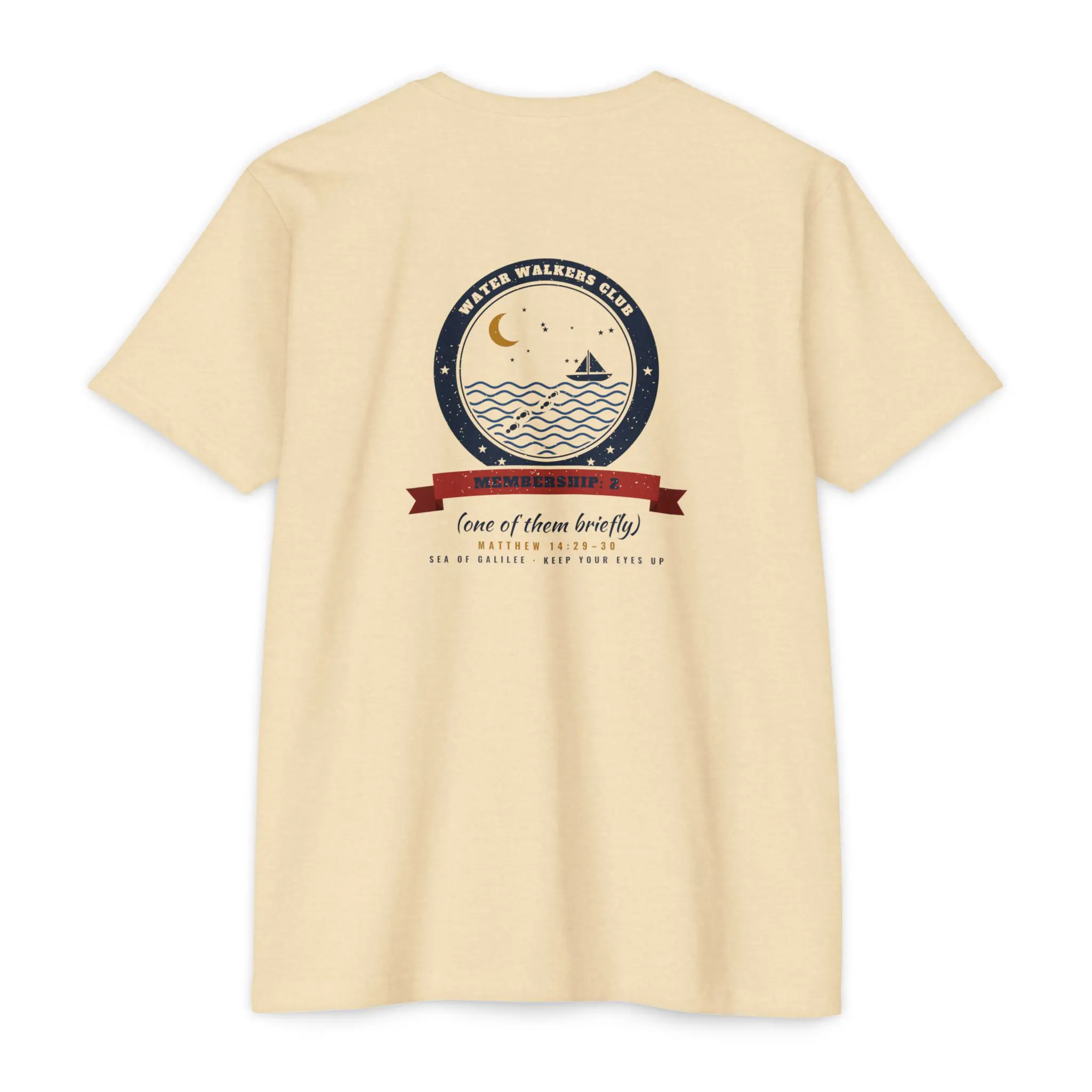 Water Walkers Club T-Shirt | Matthew 14 Front and Back Tee - Image 2