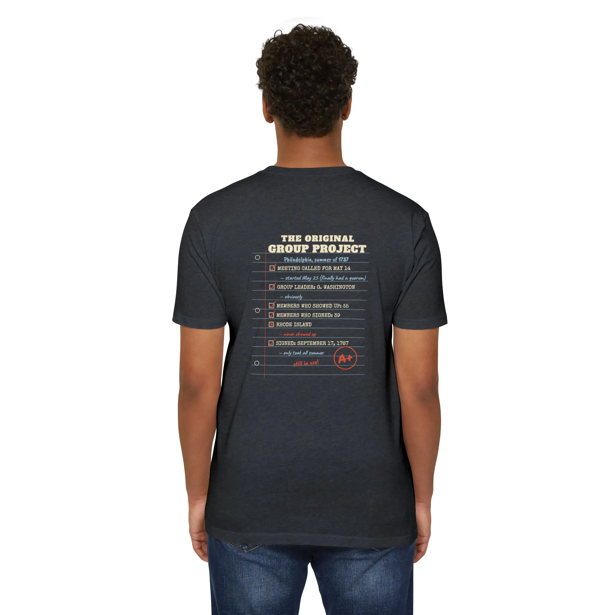 The Original Group Project T-Shirt | 1787 Convention Front and Back Tee - Image 16