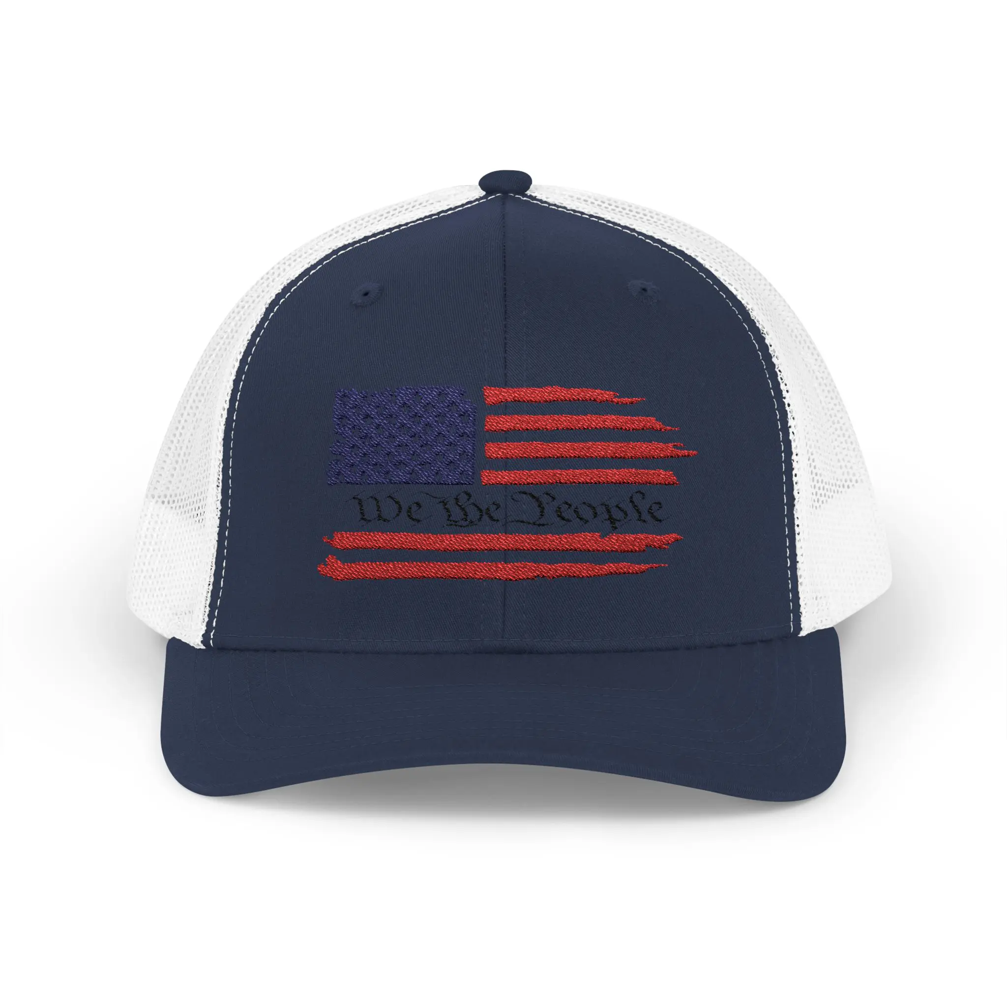 We the People American Flag Trucker Hat | Embroidered Patriotic Snapback - Image 25