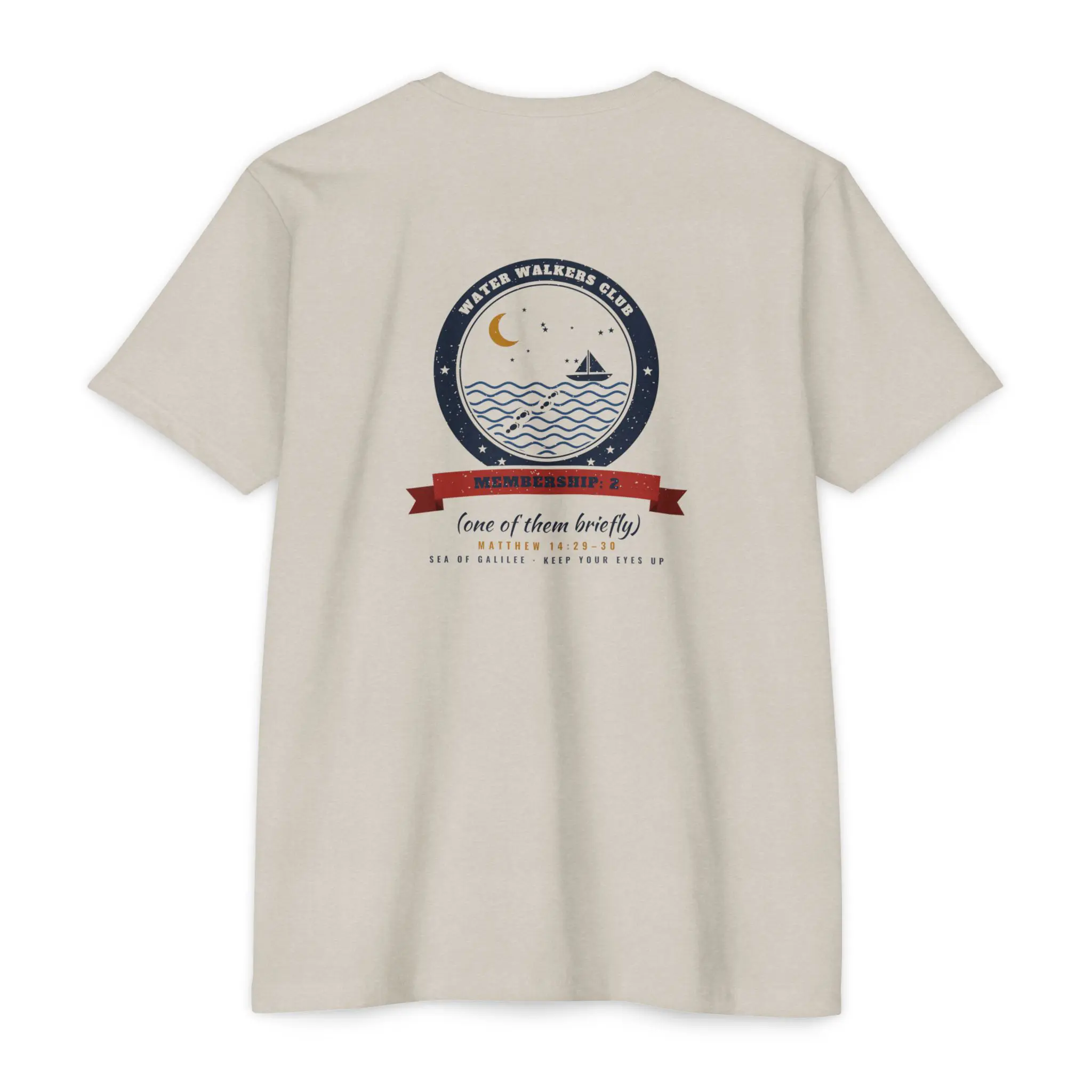 Water Walkers Club T-Shirt | Matthew 14 Front and Back Tee - Image 6