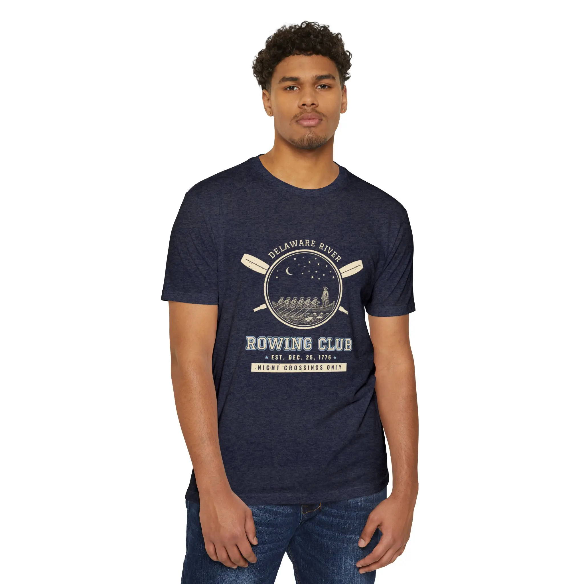 Delaware River Rowing Club T-Shirt | Funny Washington Crossing History Tee - Image 7