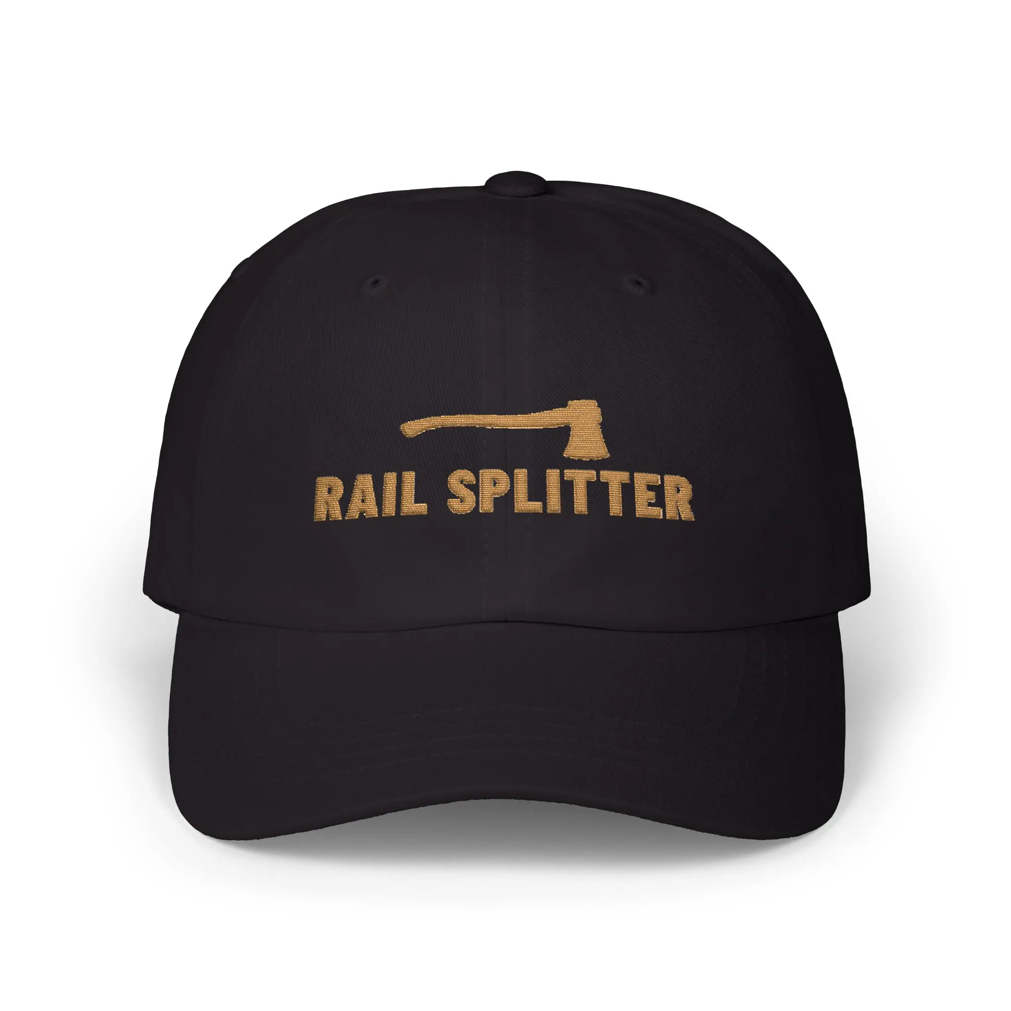 Rail Splitter Dad Hat | Gold Embroidered Lincoln Axe Cap - Image 5
