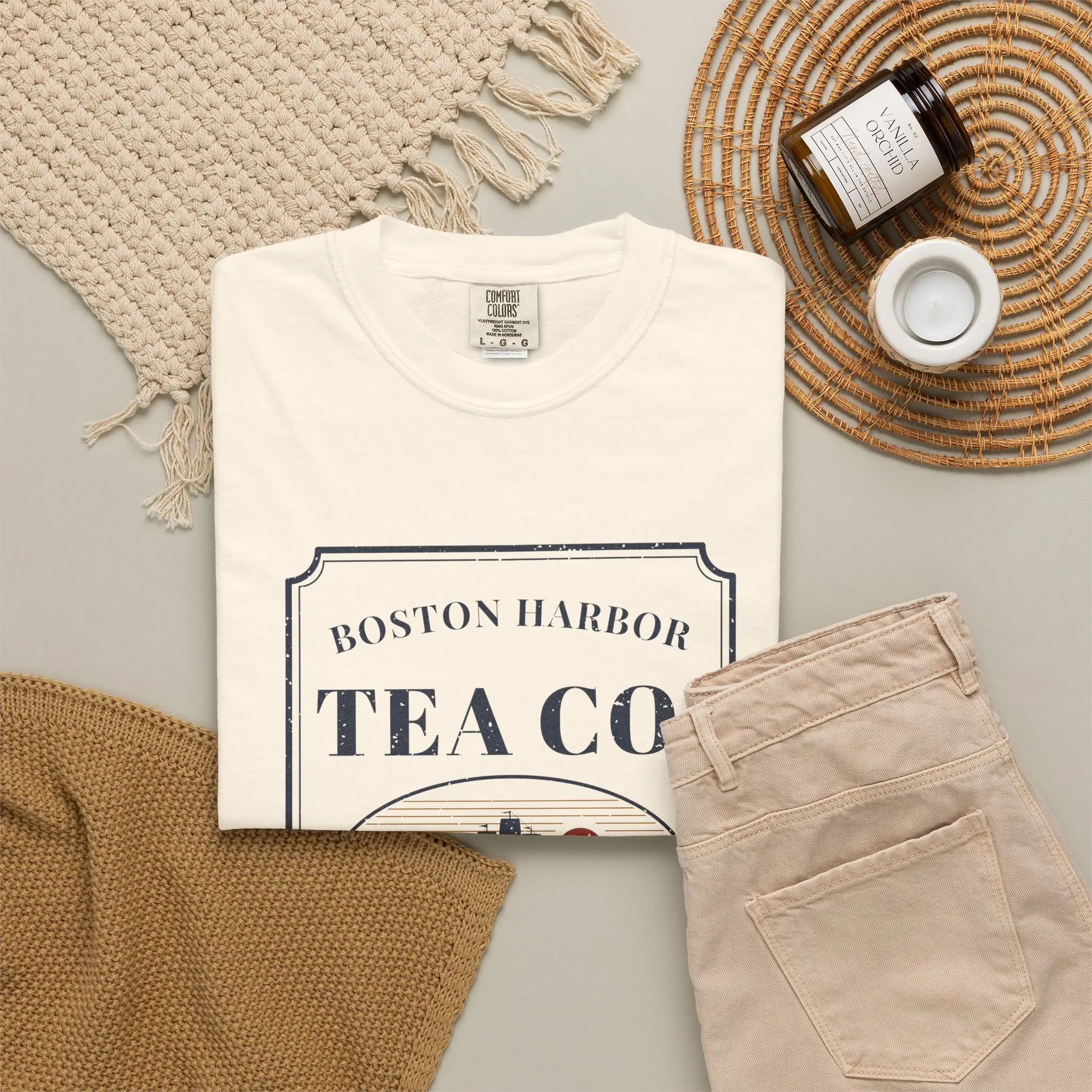 Boston Harbor Tea Co. T-Shirt | Funny Boston Tea Party History Garment-Dyed Tee - Image 8