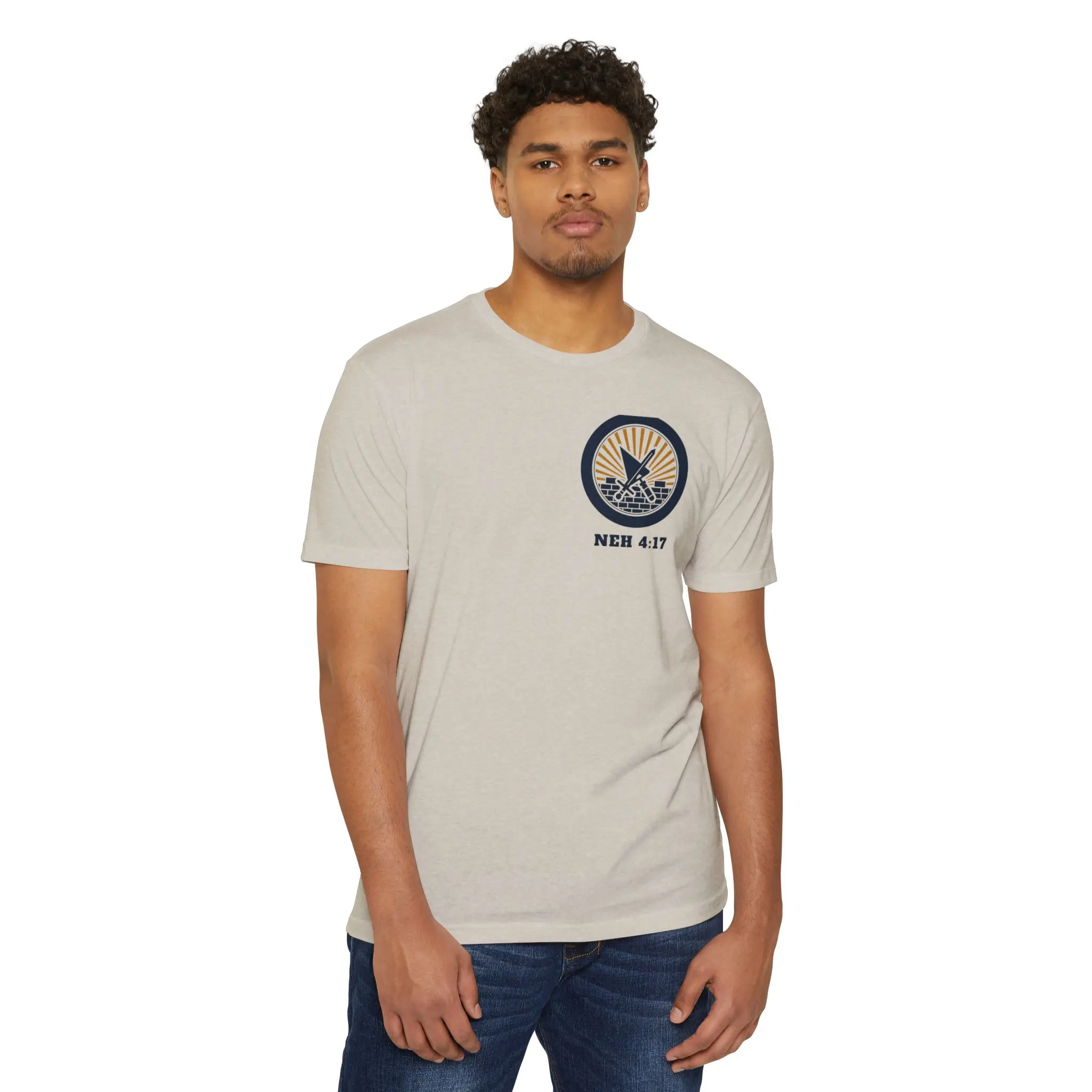 Builders & Watchmen T-Shirt | Nehemiah 4:17 Front and Back Tee - Image 7