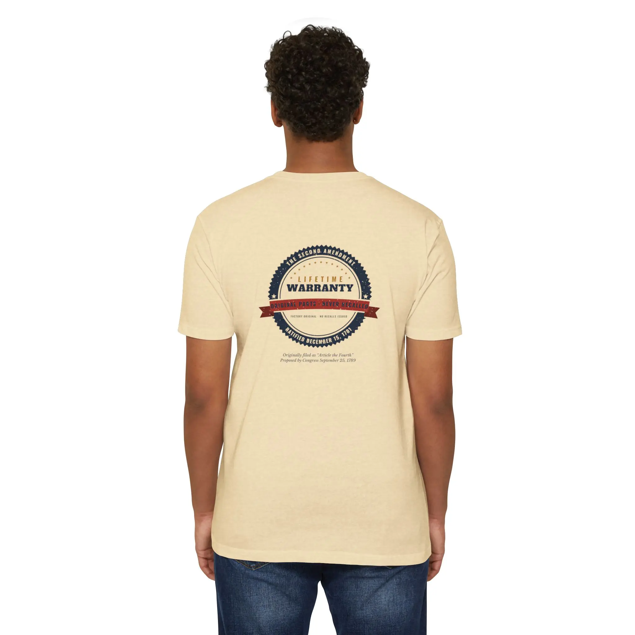 Lifetime Warranty 1791 T-Shirt | Second Amendment Front and Back Tee - Image 4