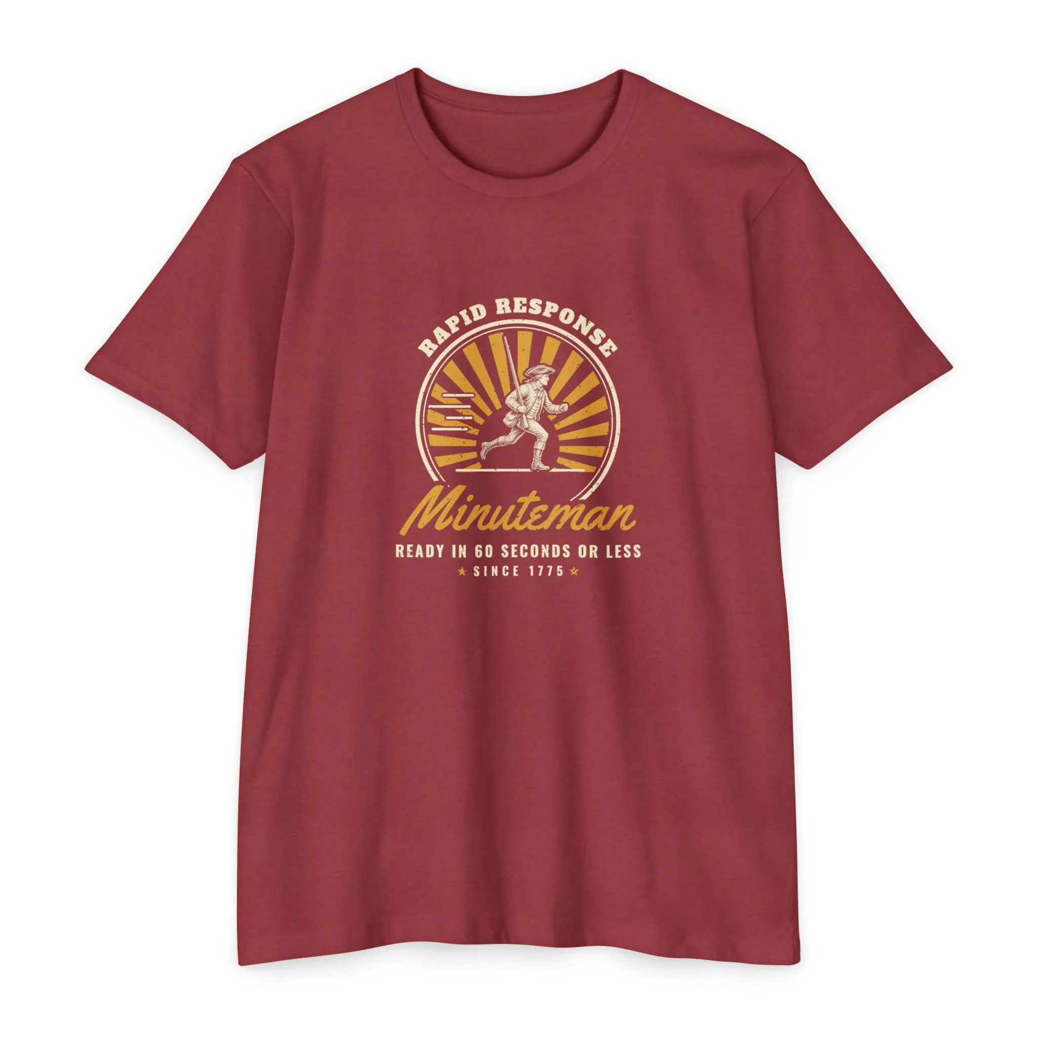 Minuteman Rapid Response T-Shirt | Funny Revolutionary War 1775 Tee - Image 13