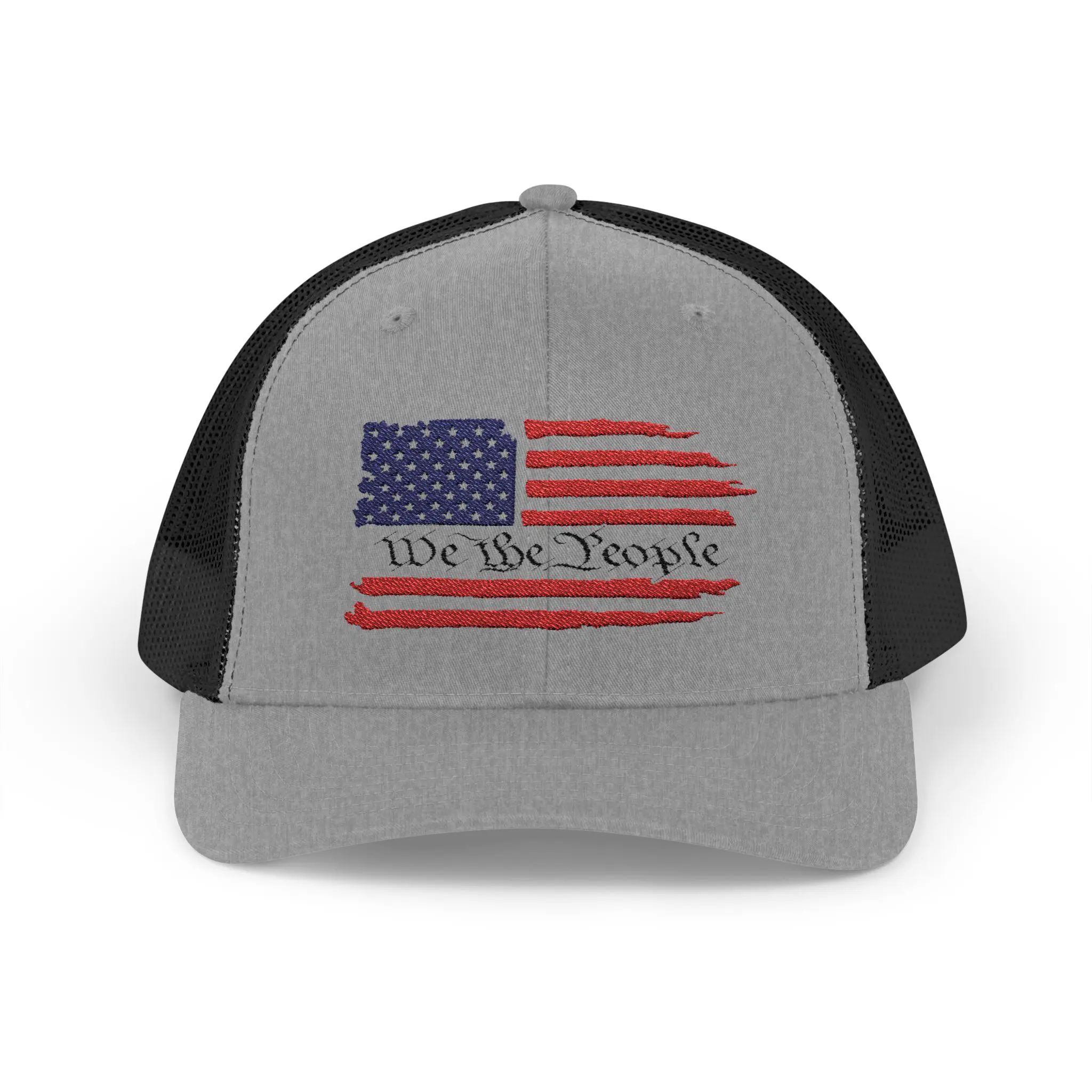 We the People American Flag Trucker Hat | Embroidered Patriotic Snapback - Image 9