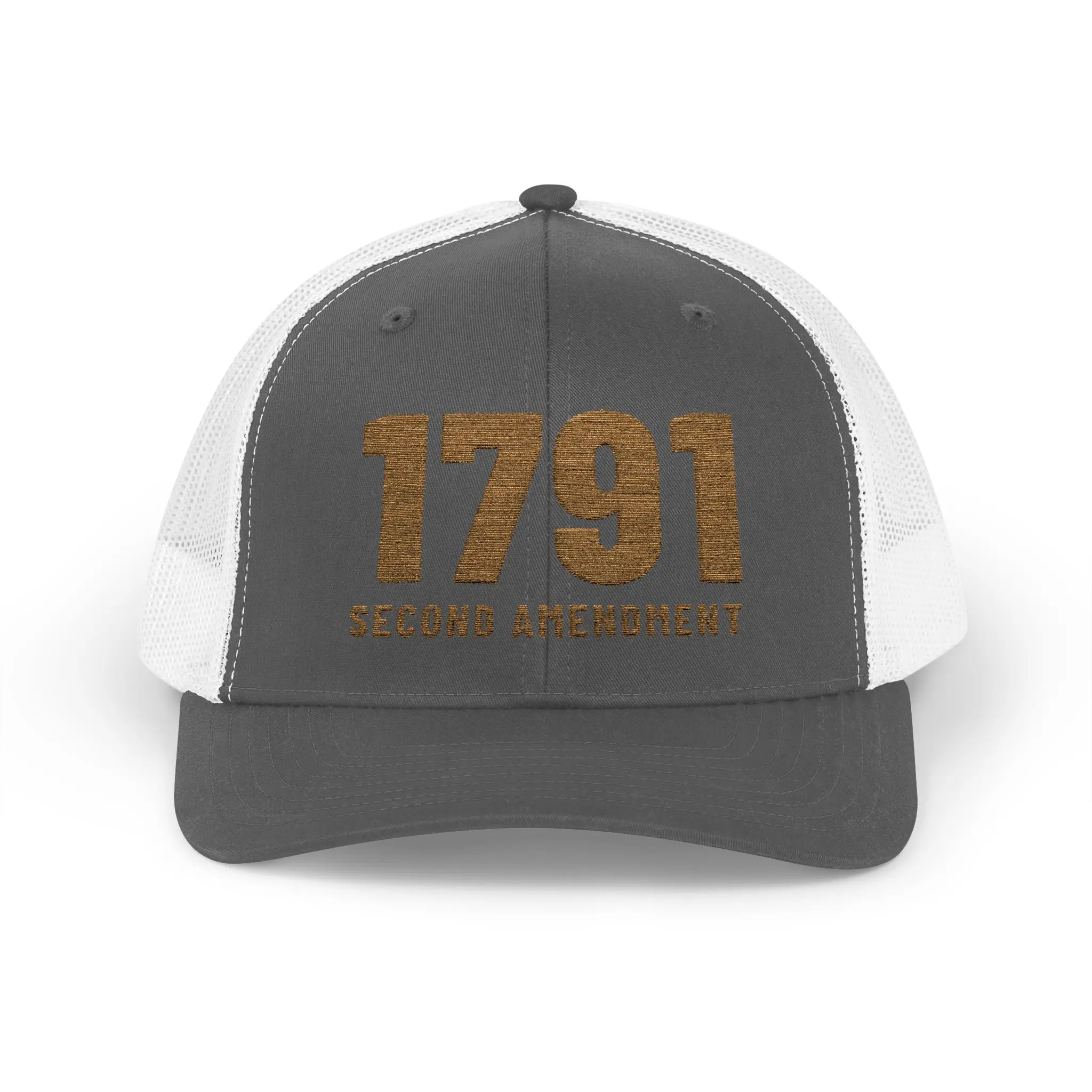 1791 Second Amendment Trucker Hat | Gold Embroidered 2A Snapback